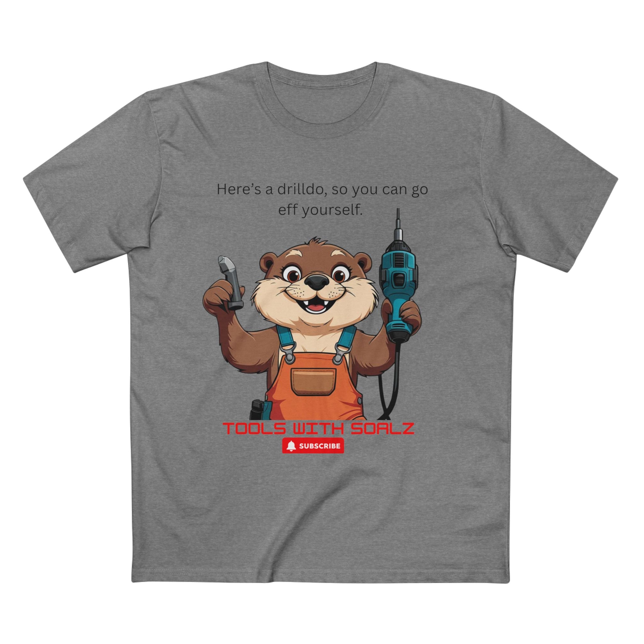 Drilldo, Tools with SoAlz Quirky Humor Shirt, DIY Gift for Handyman, Birthday Apparel, Unique Workwear