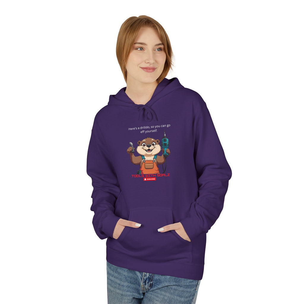 Drilldo Tools with SoAlz Animal Graphic Hoodie | Cozy Unisex Fleece for Casual Outings, Gifts for Animal Lovers, Fun Everyday Wear, Unique Sportswear