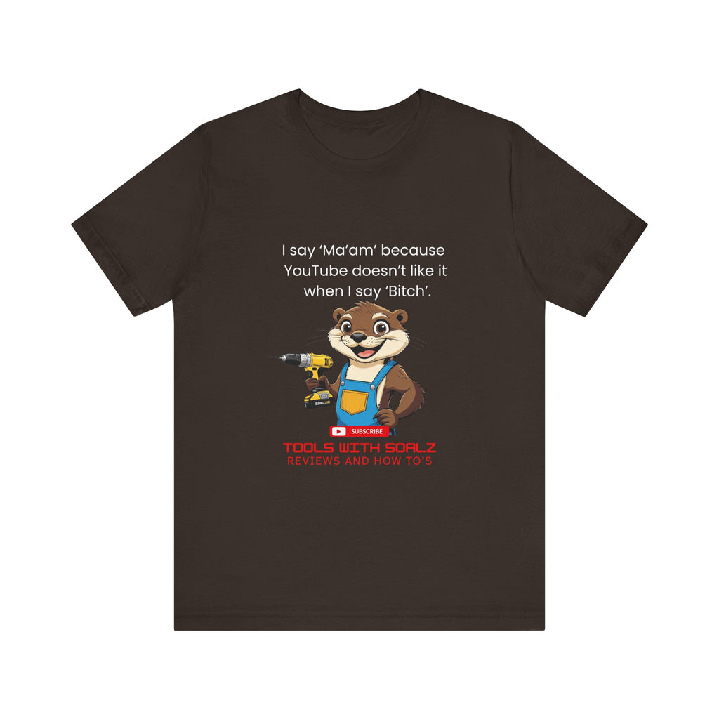 Ma'am, Tools with SoAlz, Kids Crafting Shirt, Gifts for Handyman Lovers, Tools with Squirrel Graphic, Fun Casual Wear, Birthday Gifts