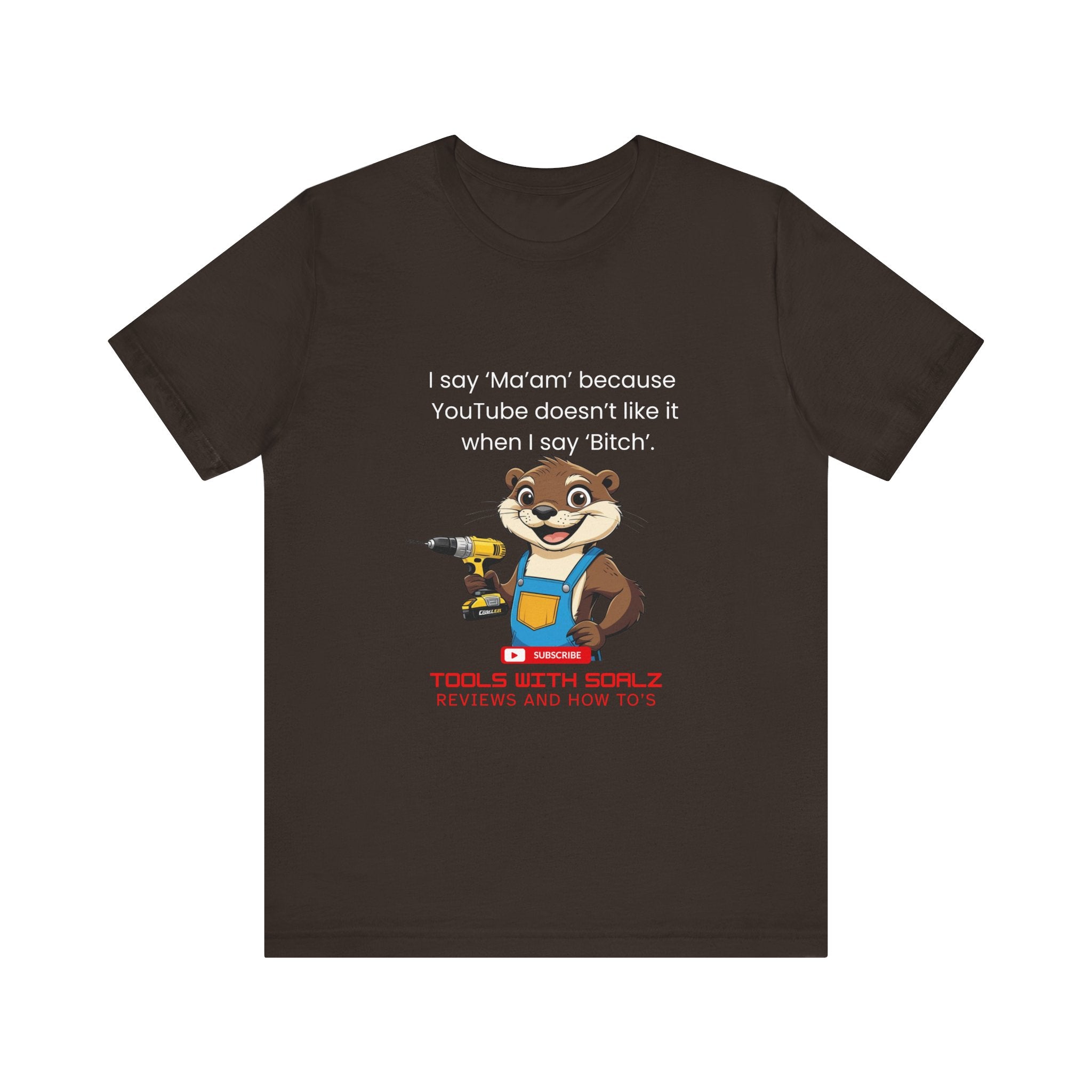 Ma'am, Tools with SoAlz, Kids Crafting Shirt, Gifts for Handyman Lovers, Tools with Squirrel Graphic, Fun Casual Wear, Birthday Gifts