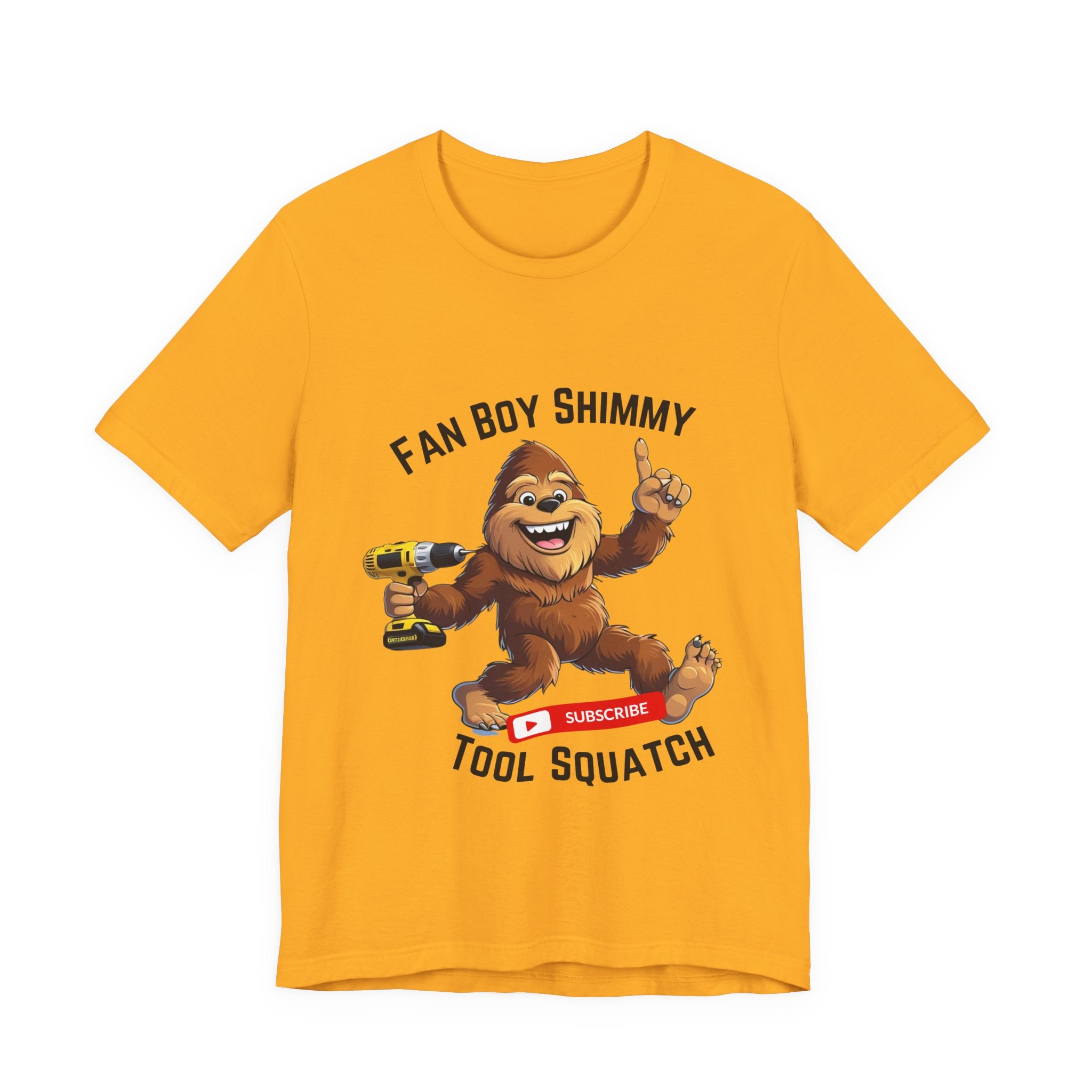 Fanboy Shimmy Tools Tee, Tool Squatch, Fun Graphic T-Shirt for DIY Lovers, Unisex Jersey Short Sleeve T-Shirt, Gift for Handyman, Celebration of Crafting