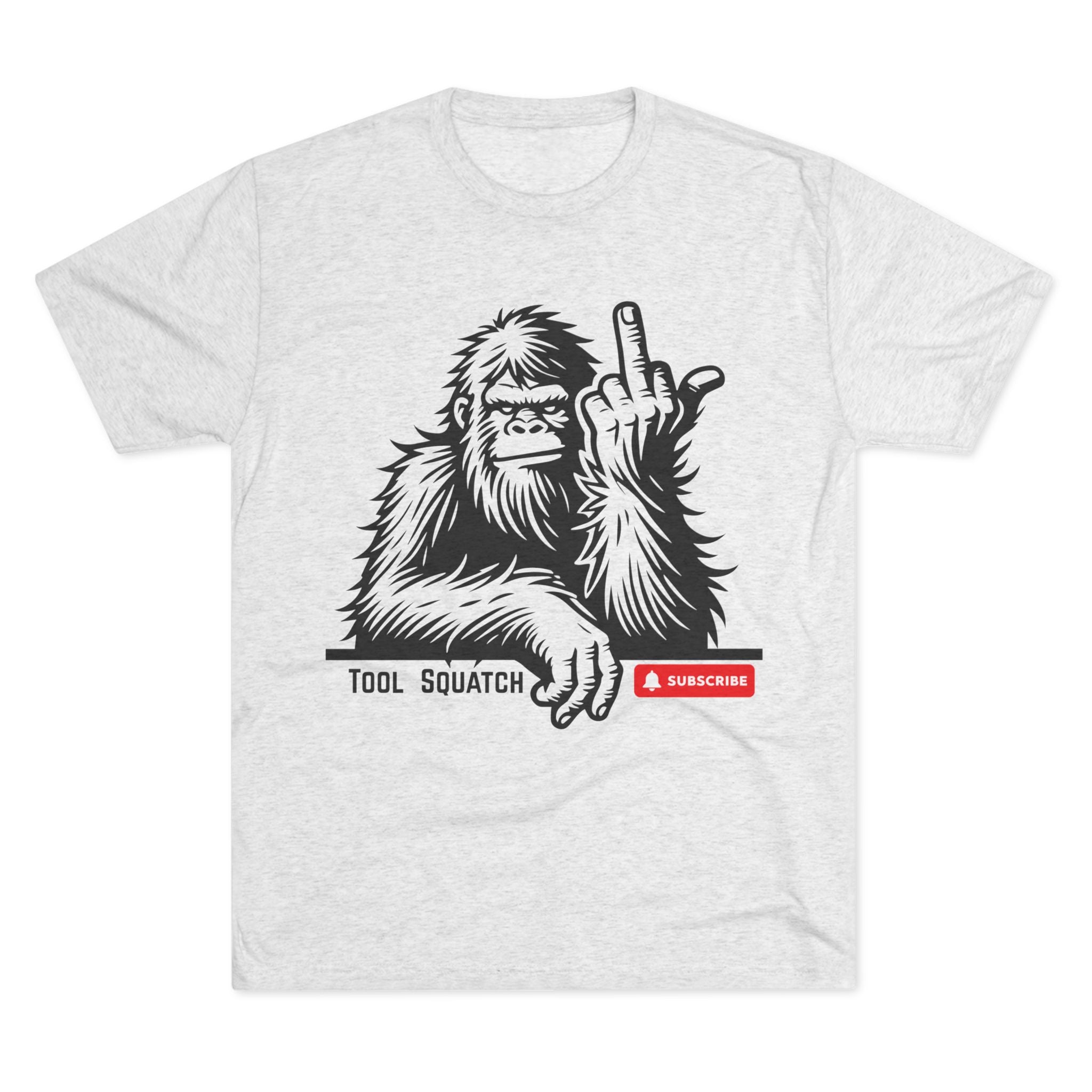 Sasquatch, Tool Squatch- Unisex Tri-Blend Crew Tee, Funny Graphic Shirt, Gifts for Him, Unique Casual Wear, Humor Apparel