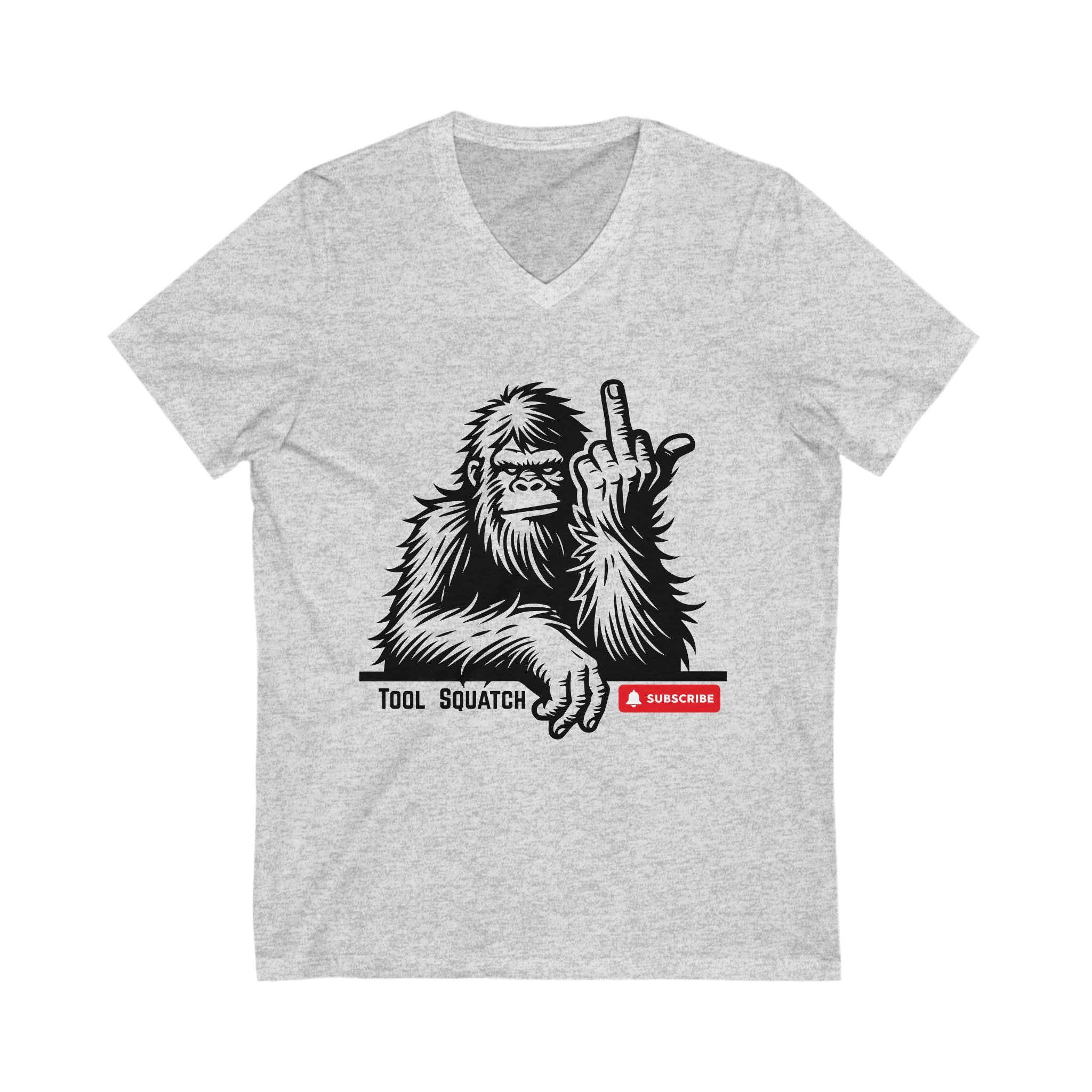 Sasquatch, Tool Squatch, Funny Sasquatch Shirt, Graphic V-Neck, Casual Unisex Wear, Gift for Outdoor Lovers, Humor Tee