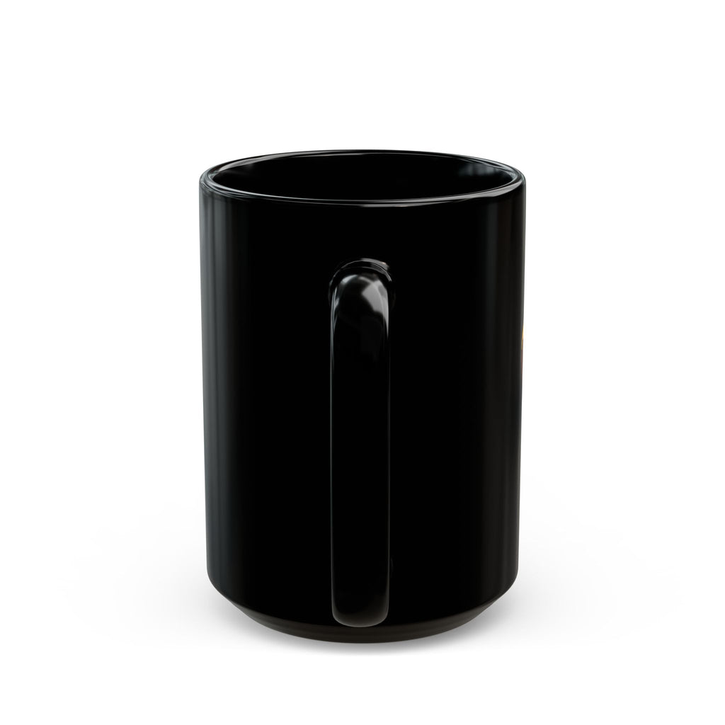 Playful Donut Black Mug | Fun Coffee Cup, Gift for Friends, Cute Kitchen Decor, Funny Mug for Coffee Lovers, Quirky Drinkware