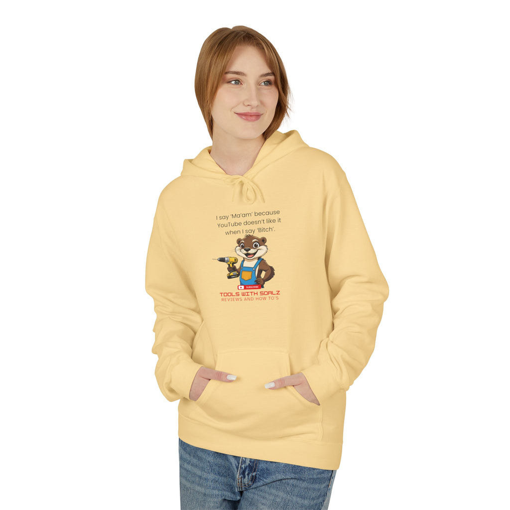 Ma'am, Tools with SoAlz, Unisex Fleece Sweatshirt, Gift for Friends, Cozy Casual Wear, Perfect for Birthdays, Holidays