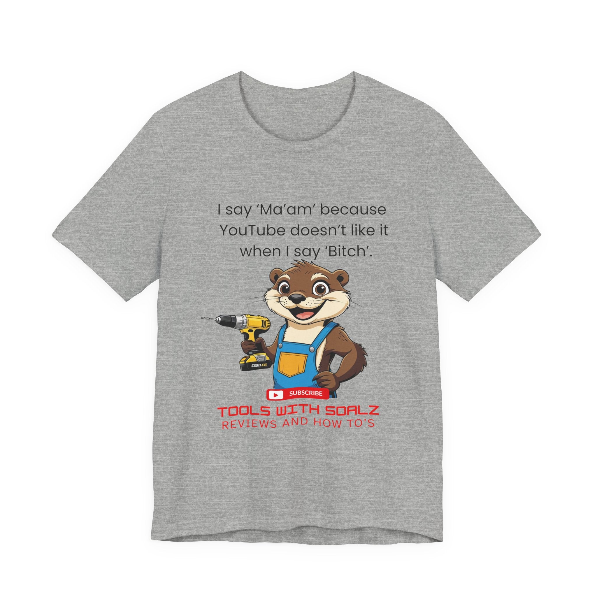 Ma'am, Tools with SoAlz, DIY Enthusiast Tee, Humor Shirt for Handyman, Birthday Gift for Dad, Casual Wear, YouTube Inspired T-Shirt