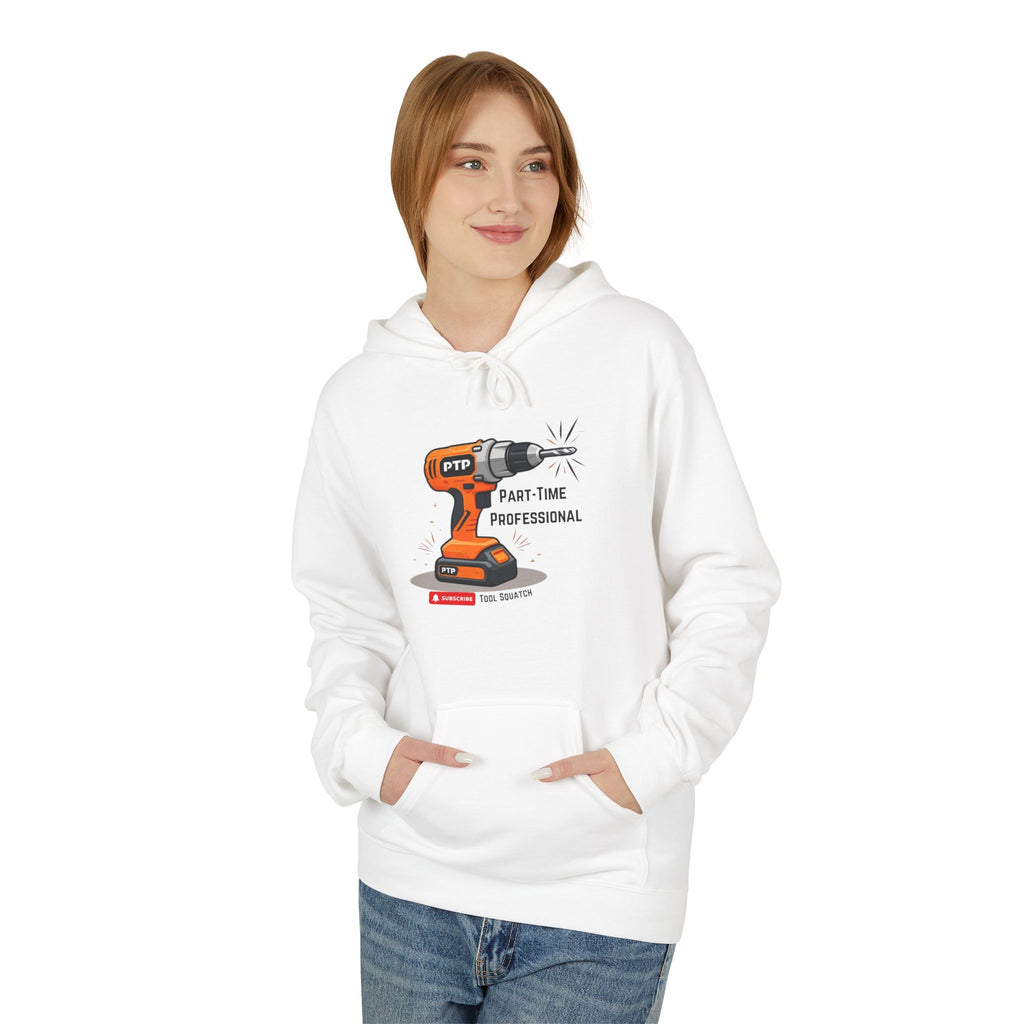 Part-Time Professional Hoodie, Tool Squatch, Crafting Apparel, Gift for Handyman, Personalized Workwear, Tool Themed Sweatshirt