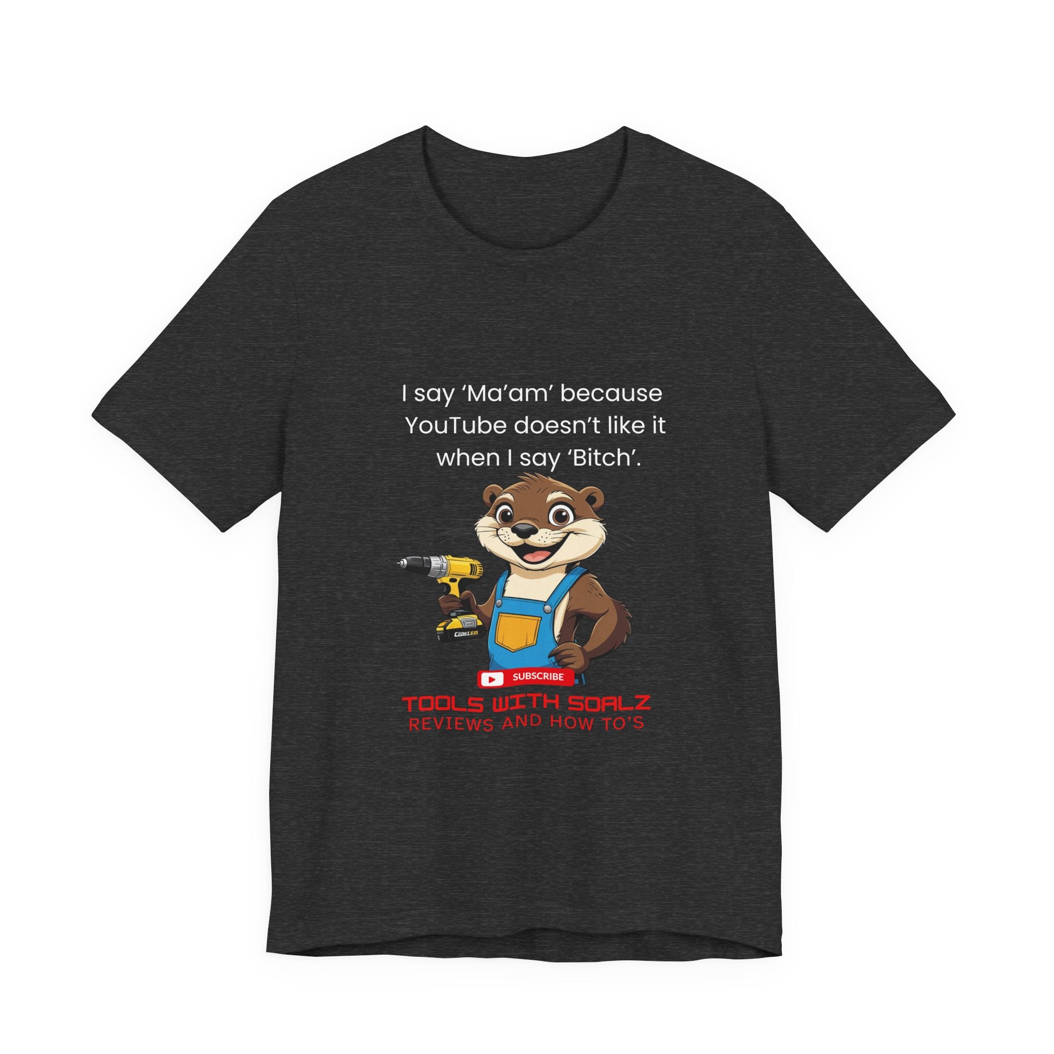 Ma'am, Tools with SoAlz, Kids Crafting Shirt, Gifts for Handyman Lovers, Tools with Squirrel Graphic, Fun Casual Wear, Birthday Gifts