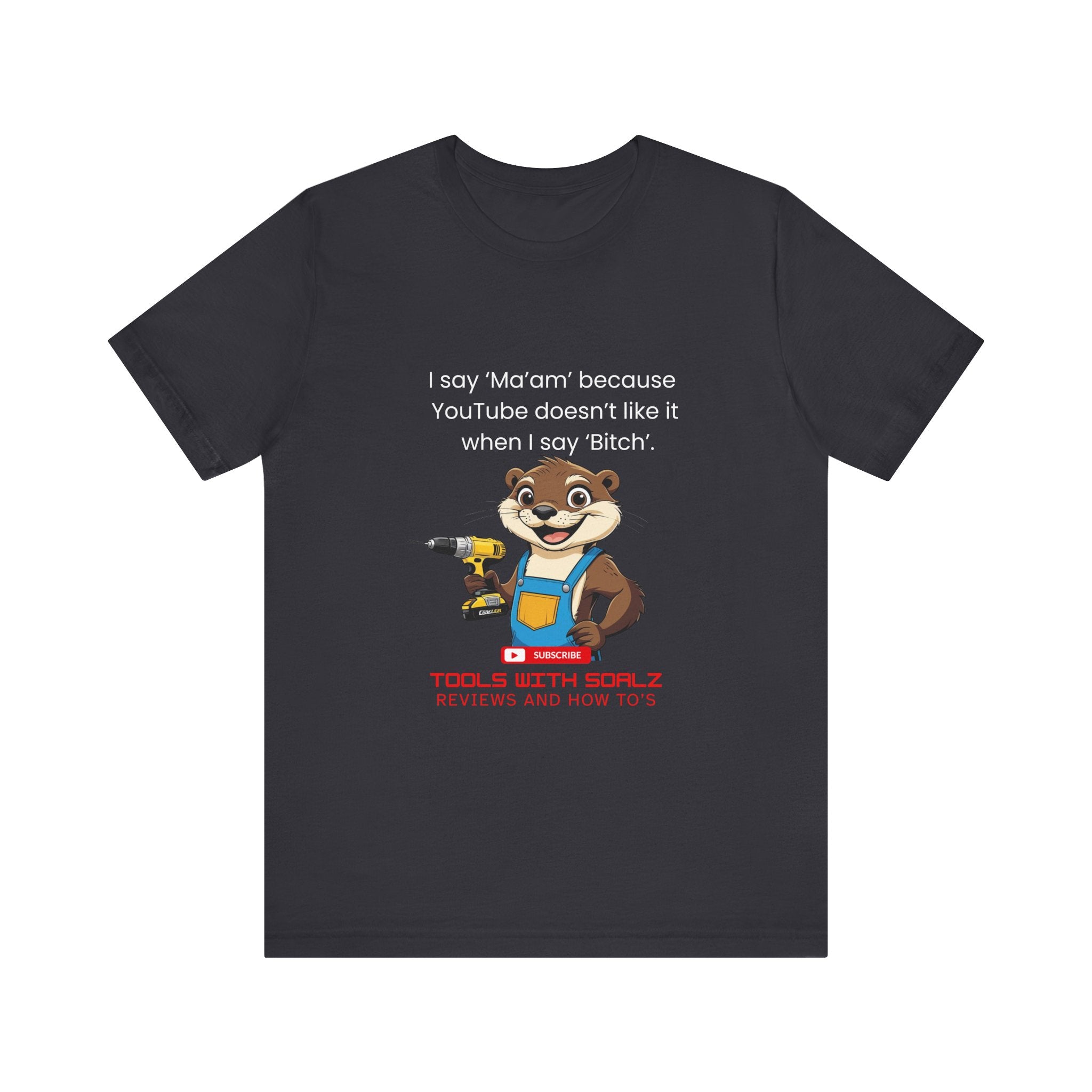 Ma'am, Tools with SoAlz, Kids Crafting Shirt, Gifts for Handyman Lovers, Tools with Squirrel Graphic, Fun Casual Wear, Birthday Gifts