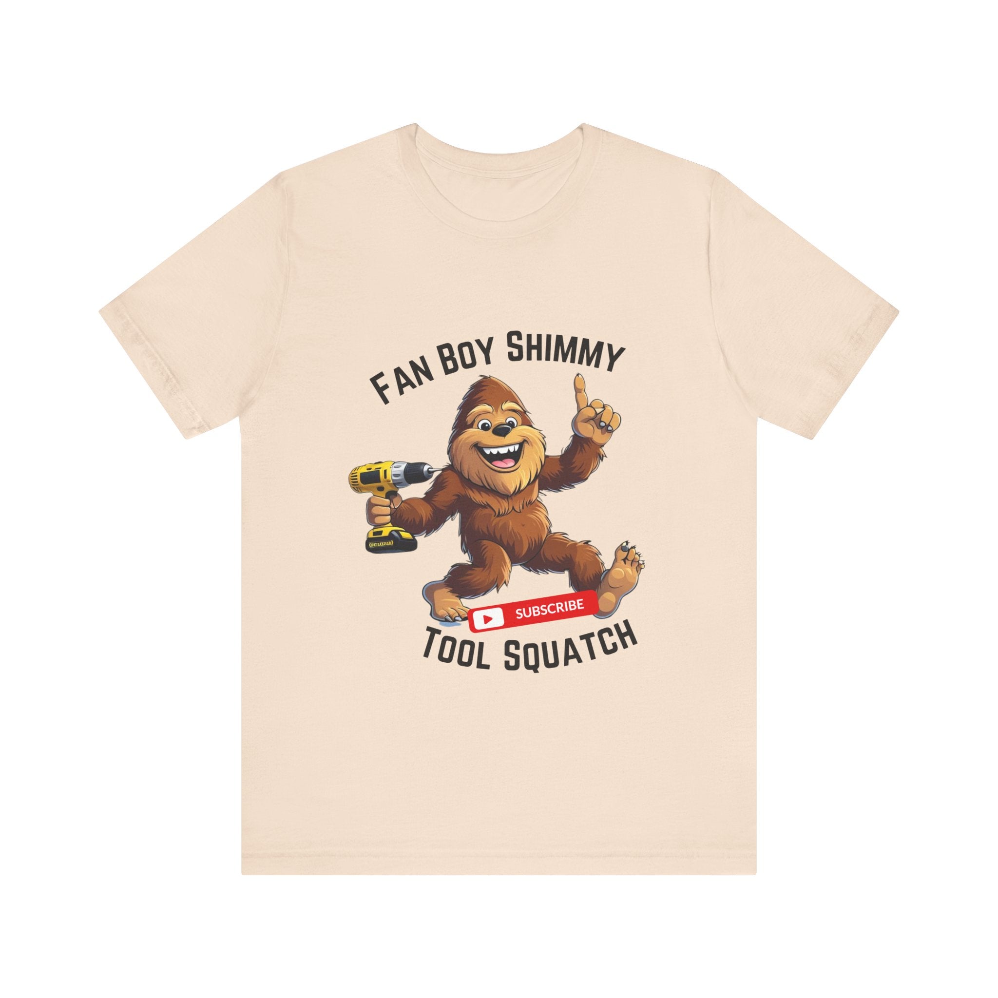 Fanboy Shimmy Tools Tee, Tool Squatch, Fun Graphic T-Shirt for DIY Lovers, Unisex Jersey Short Sleeve T-Shirt, Gift for Handyman, Celebration of Crafting