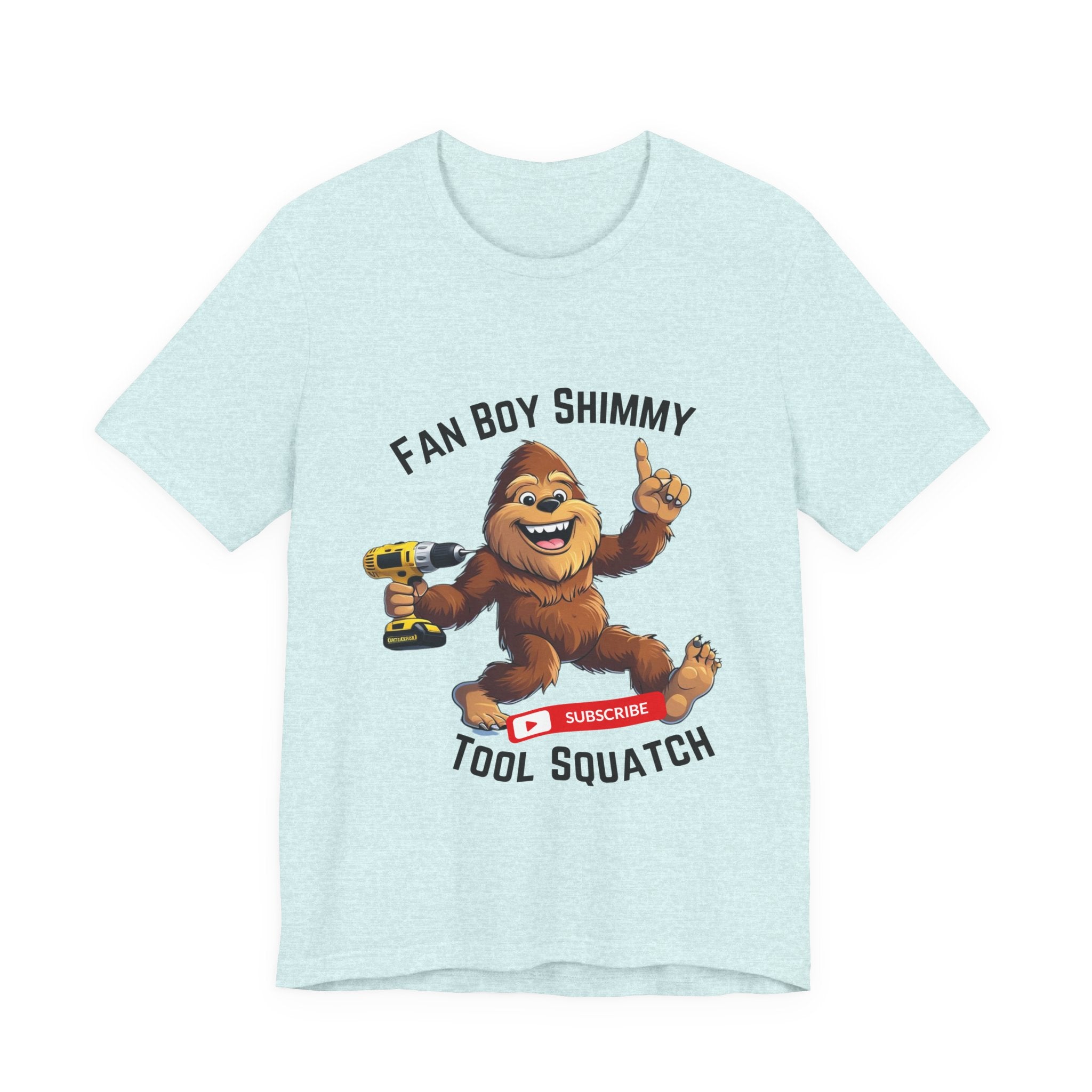 Fanboy Shimmy Tools Tee, Tool Squatch, Fun Graphic T-Shirt for DIY Lovers, Unisex Jersey Short Sleeve T-Shirt, Gift for Handyman, Celebration of Crafting