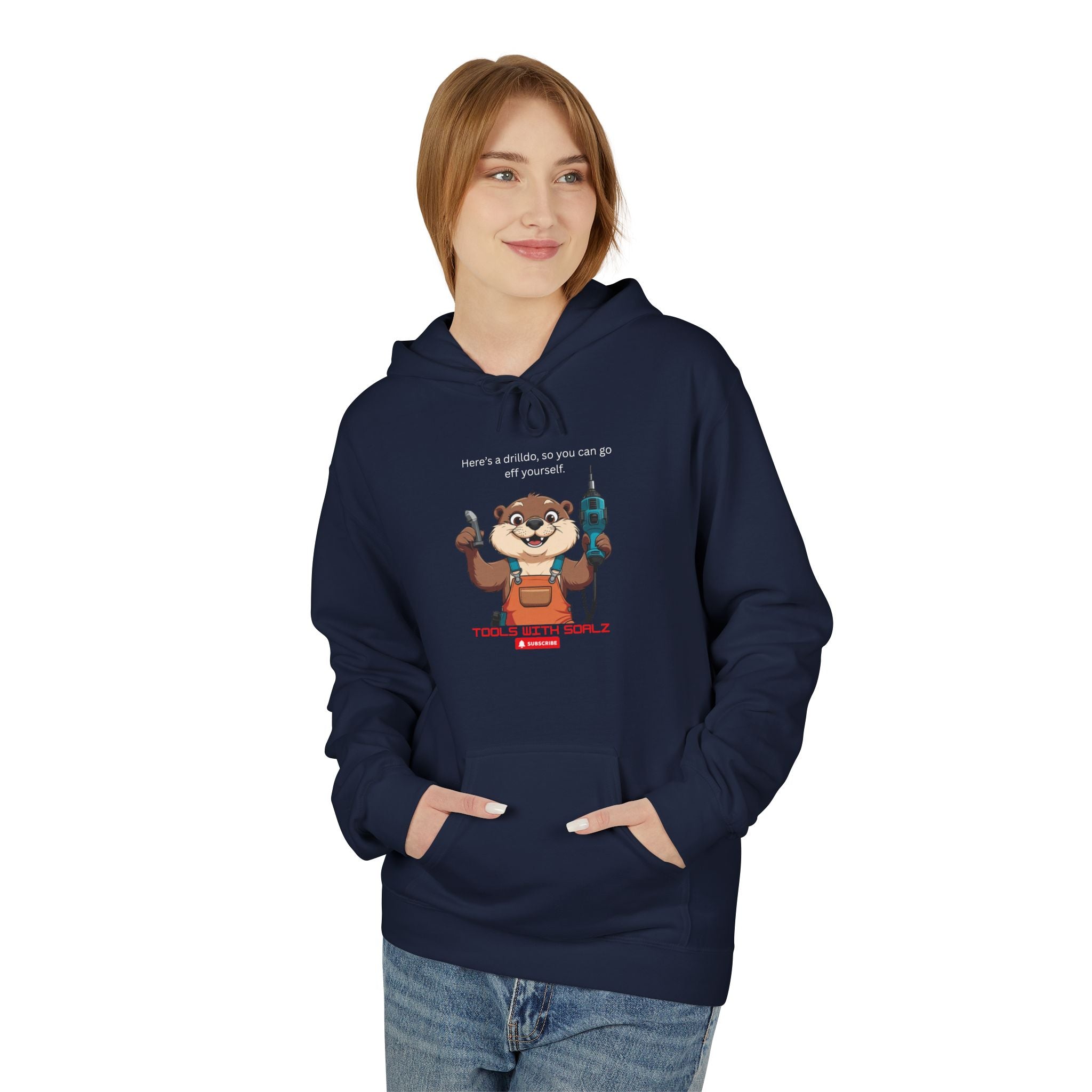 Drilldo Tools with SoAlz Animal Graphic Hoodie | Cozy Unisex Fleece for Casual Outings, Gifts for Animal Lovers, Fun Everyday Wear, Unique Sportswear