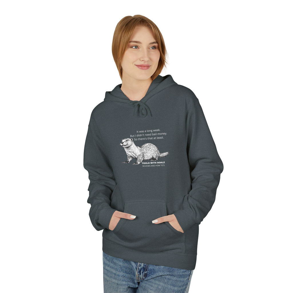 Bail Money Quote Hoodie, Tools with SoAlz, Unisex Fleece Pullover, Comfy Gift for Cat Lovers, Cozy Apparel for Pet Owners, Perfect for Birthdays, Casual Wear