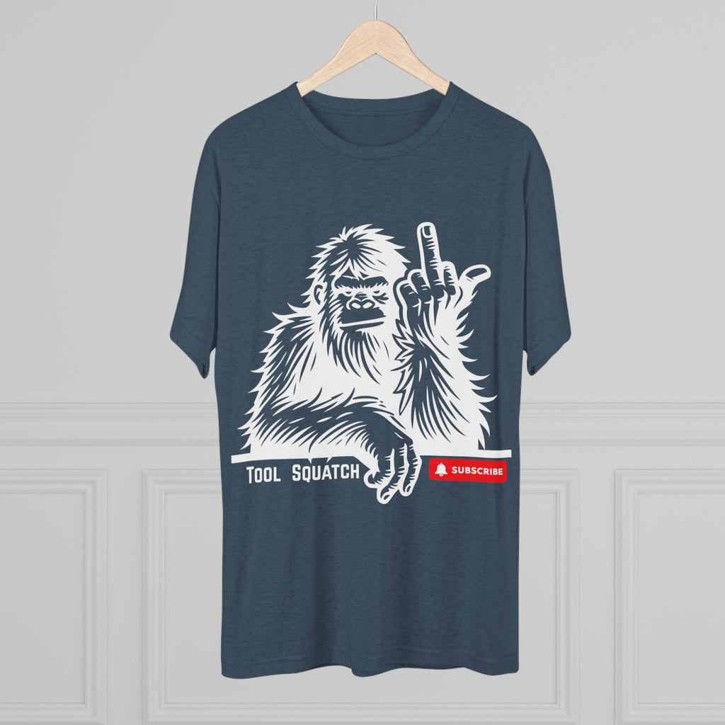 Sasquatch, Tool Squatch - Unisex Tri-Blend Crew Tee, Funny Graphic Shirt, Gifts for Him, Unique Casual Wear, Humor Apparel