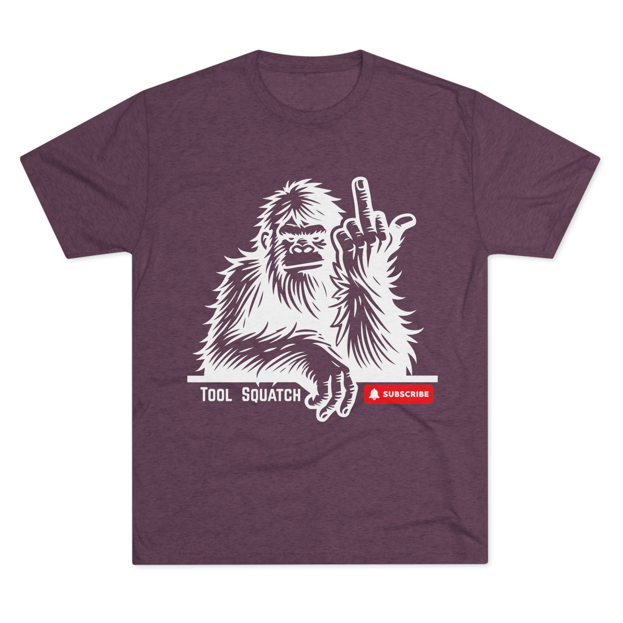 Sasquatch, Tool Squatch - Unisex Tri-Blend Crew Tee, Funny Graphic Shirt, Gifts for Him, Unique Casual Wear, Humor Apparel