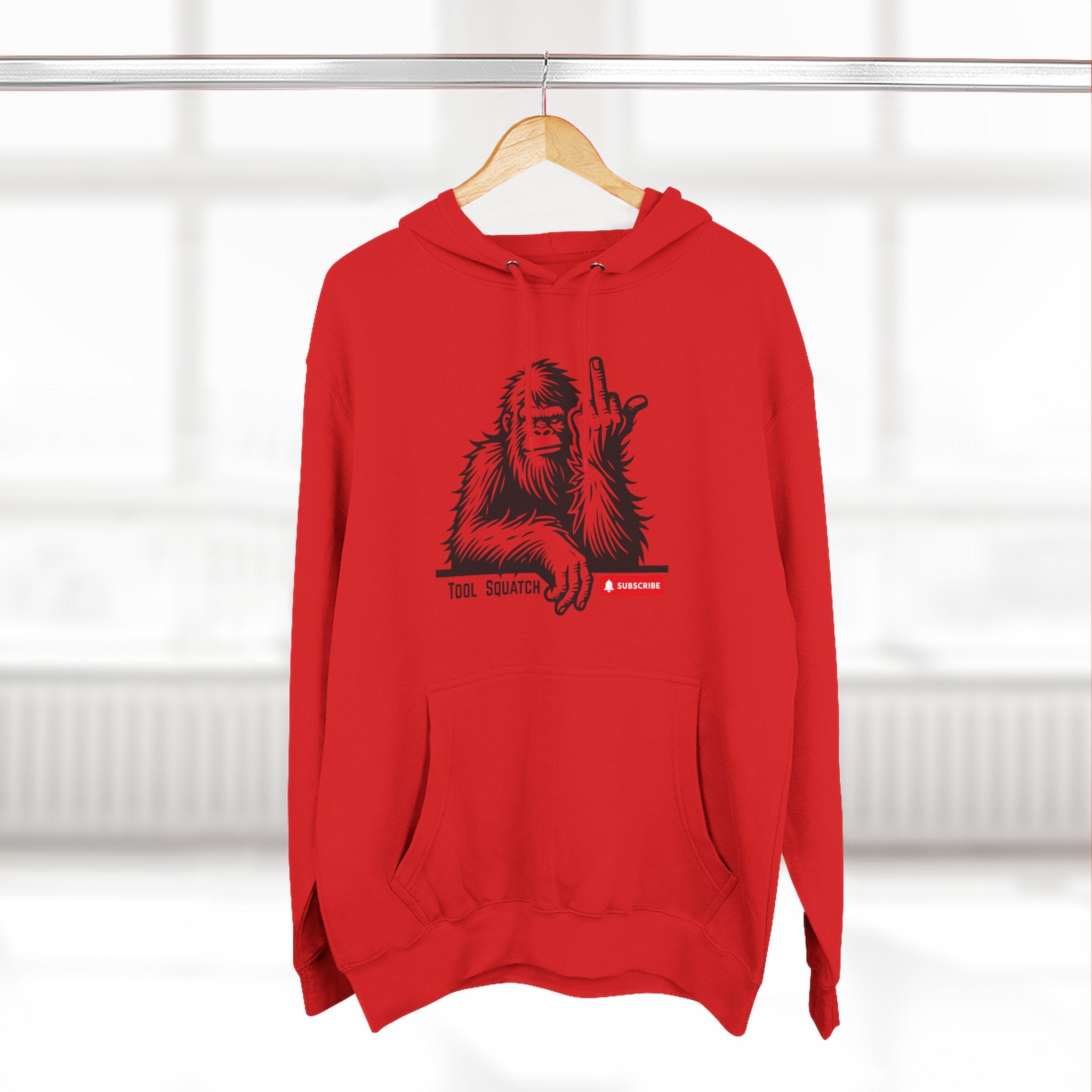 Sasquatch, Tool Squatch, Cozy Three-Panel Fleece Hoodie, Casual Sweatshirt, Unisex Hoodie, Perfect Gift, Warm Layer for All Seasons