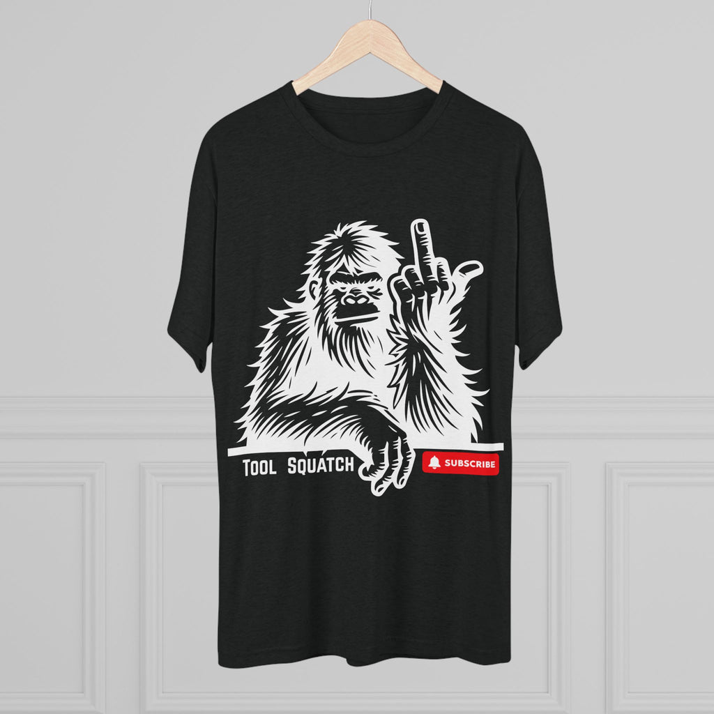 Sasquatch, Tool Squatch - Unisex Tri-Blend Crew Tee, Funny Graphic Shirt, Gifts for Him, Unique Casual Wear, Humor Apparel