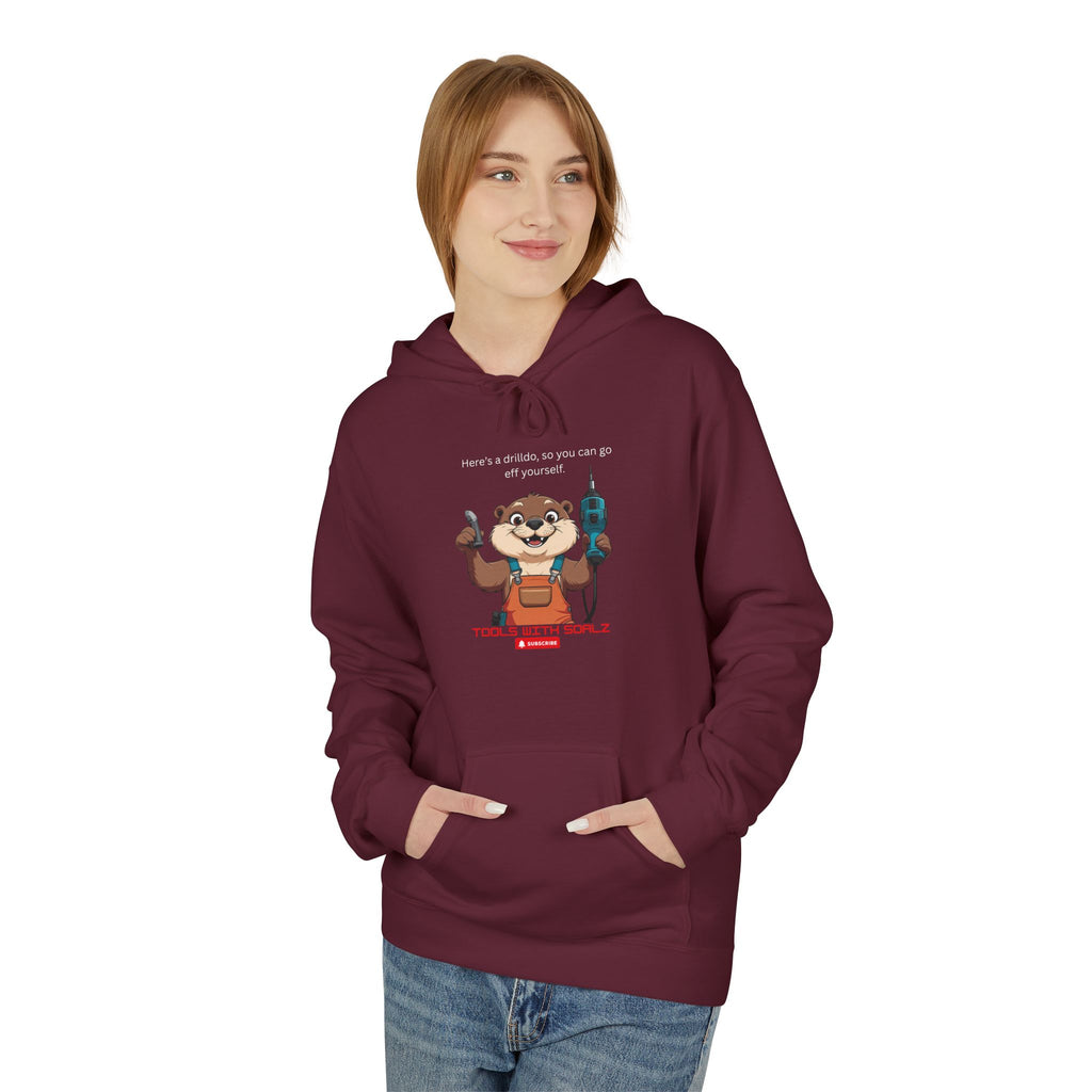 Drilldo Tools with SoAlz Animal Graphic Hoodie | Cozy Unisex Fleece for Casual Outings, Gifts for Animal Lovers, Fun Everyday Wear, Unique Sportswear