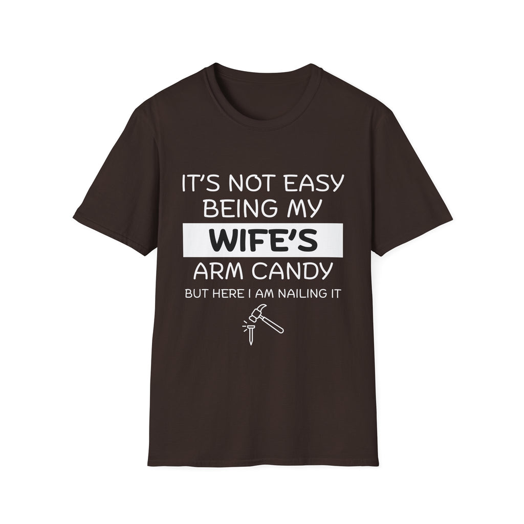 Arm Candy Unisex Softstyle T-Shirt, Gift for Her, Anniversary Apparel, Couple's Matching Shirt, Unique Wedding Gift