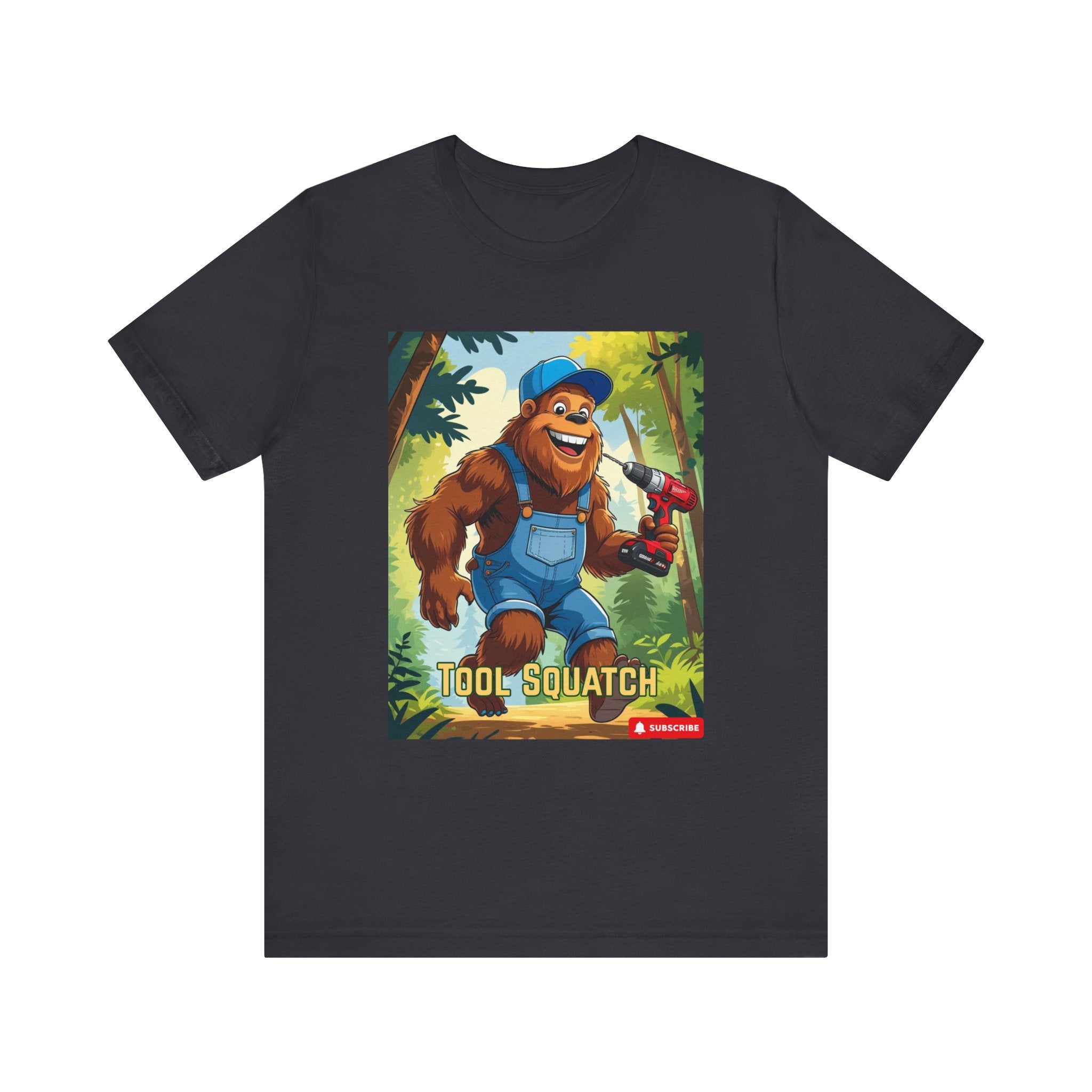 Tool Squatch Graphic Tee, Funny T-Shirt for Nature Lovers, Unisex Short Sleeve, Gift for Dad, Camping Apparel, Outdoor Adventure