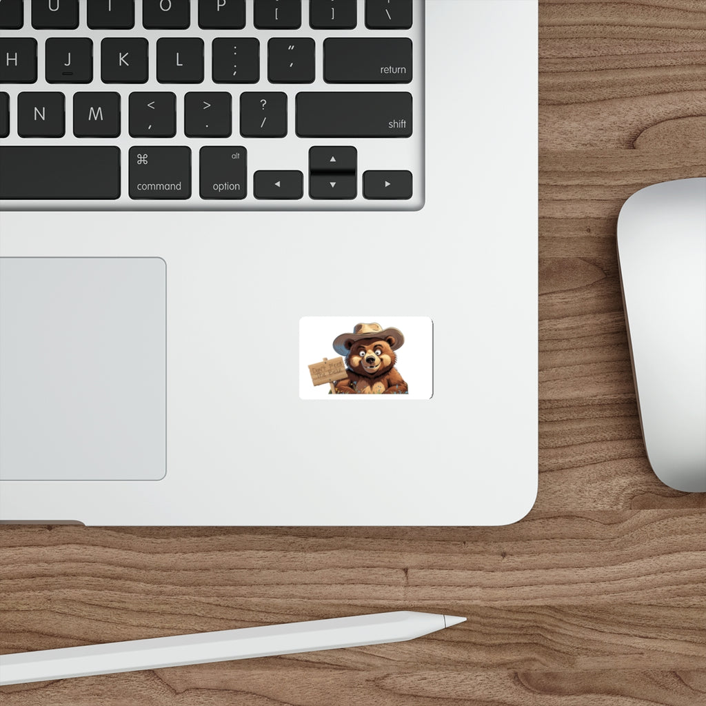 Don't Feed the Bear Die-Cut Stickers | Perfect for Laptops, Water Bottles, Journals, Gifts, and Decor | 'Don't Feed the Bear' Design