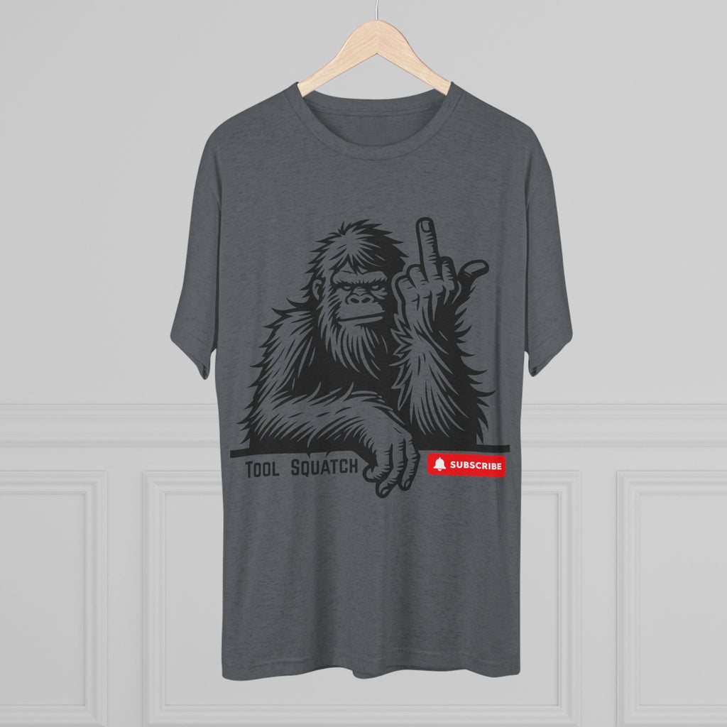 Sasquatch, Tool Squatch- Unisex Tri-Blend Crew Tee, Funny Graphic Shirt, Gifts for Him, Unique Casual Wear, Humor Apparel