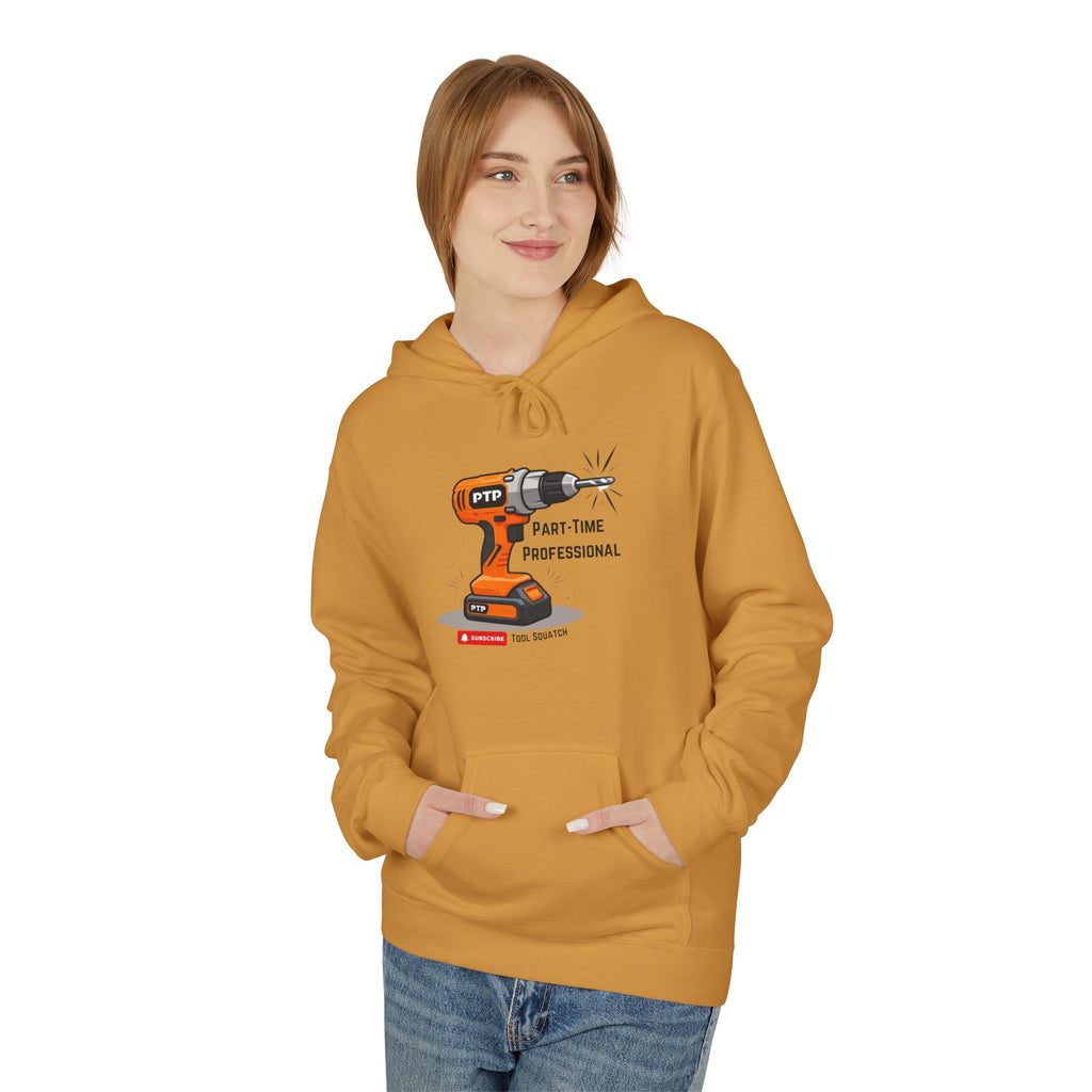 Part-Time Professional Hoodie, Tool Squatch, Crafting Apparel, Gift for Handyman, Personalized Workwear, Tool Themed Sweatshirt