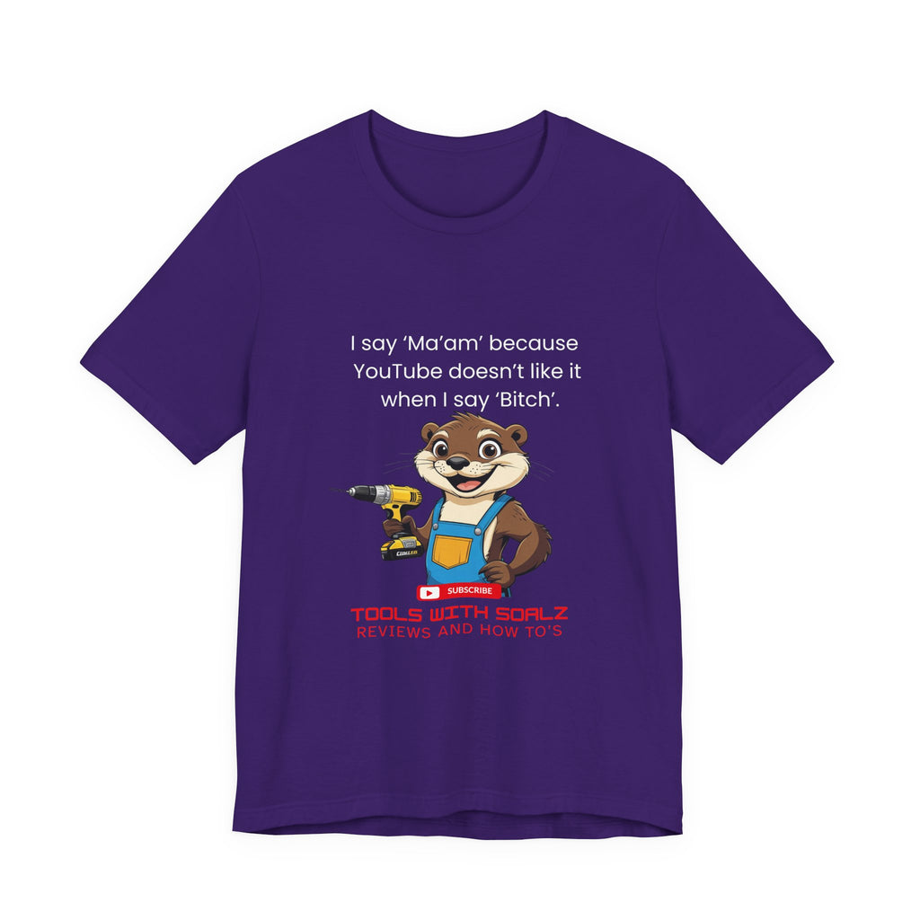 Ma'am, Tools with SoAlz, Kids Crafting Shirt, Gifts for Handyman Lovers, Tools with Squirrel Graphic, Fun Casual Wear, Birthday Gifts