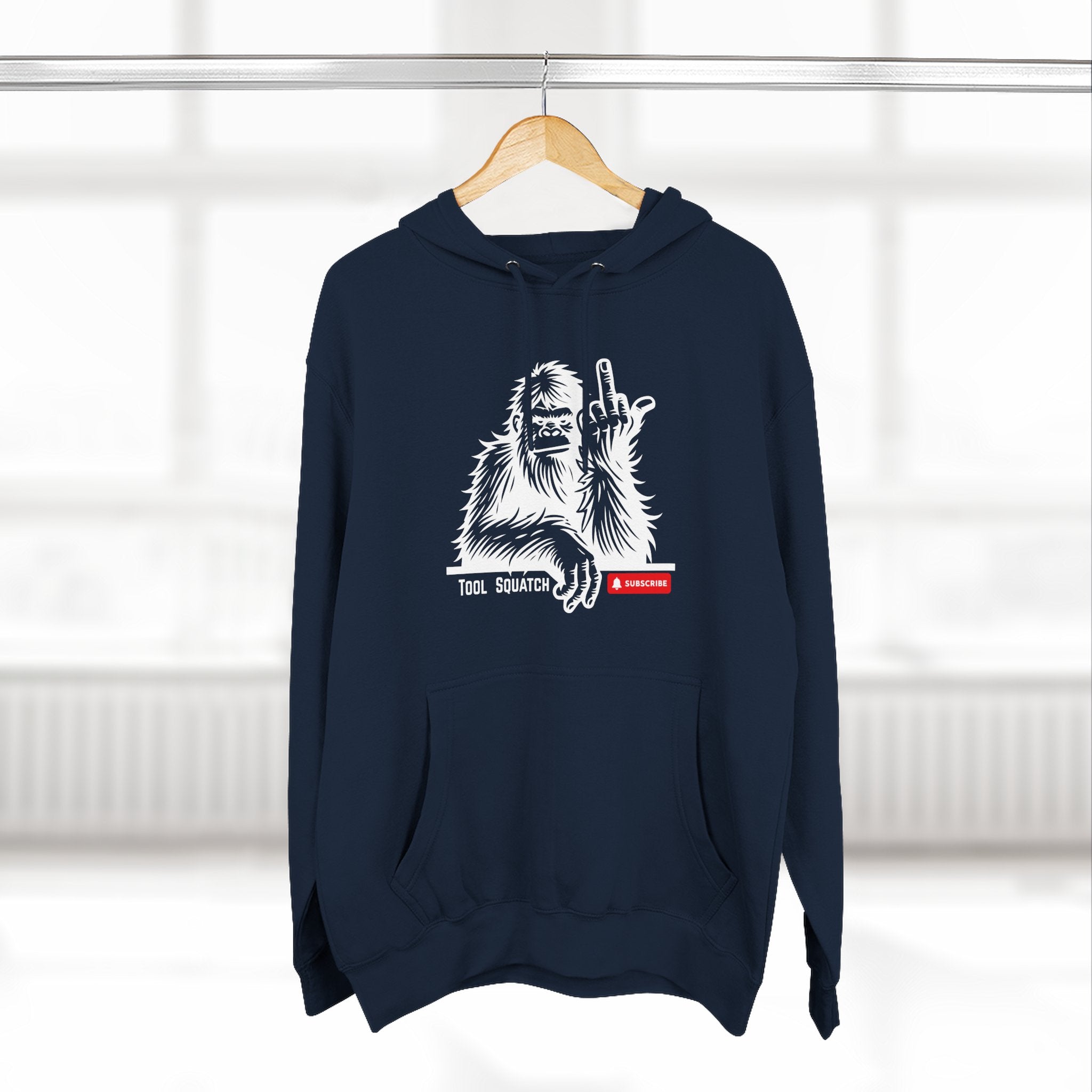 Sasquatch, Tool Squatch, Cozy Three-Panel Fleece Hoodie, Casual Sweatshirt, Unisex Hoodie, Perfect Gift, Warm Layer for All Seasons