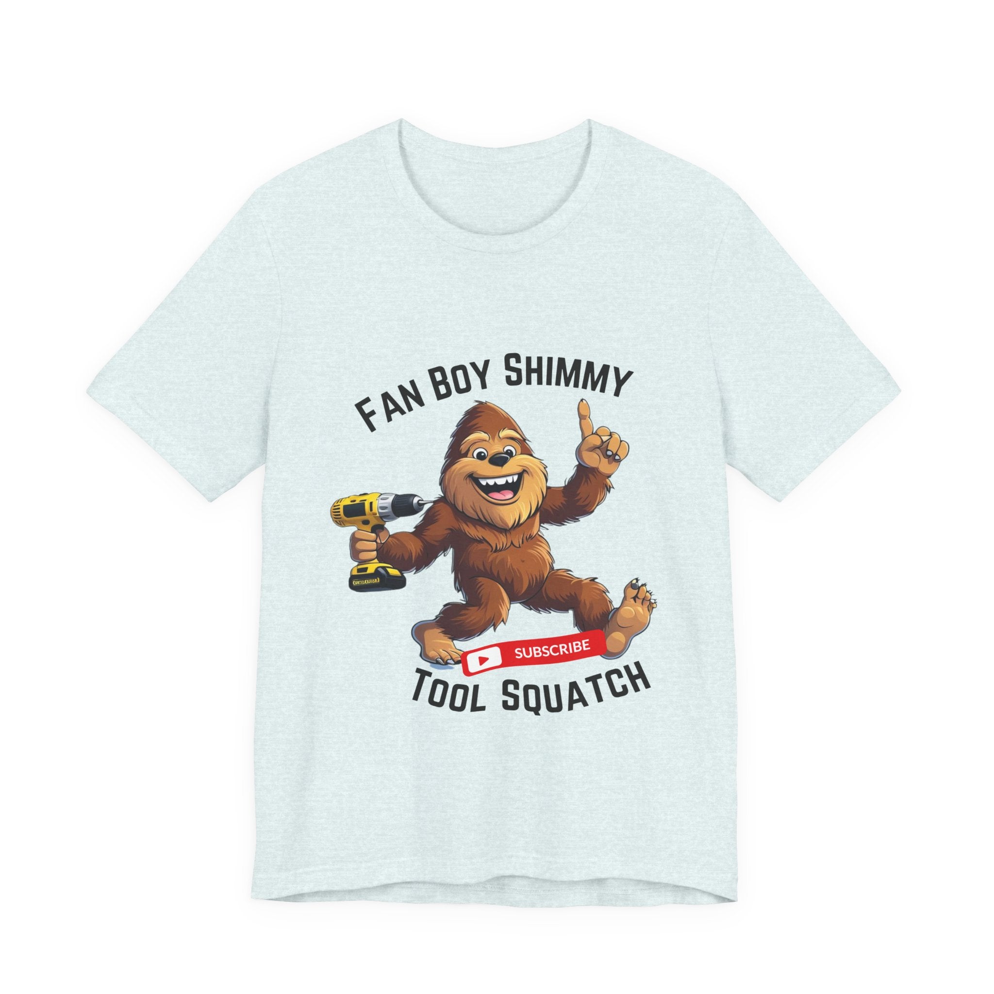 Fanboy Shimmy Tools Tee, Tool Squatch, Fun Graphic T-Shirt for DIY Lovers, Unisex Jersey Short Sleeve T-Shirt, Gift for Handyman, Celebration of Crafting