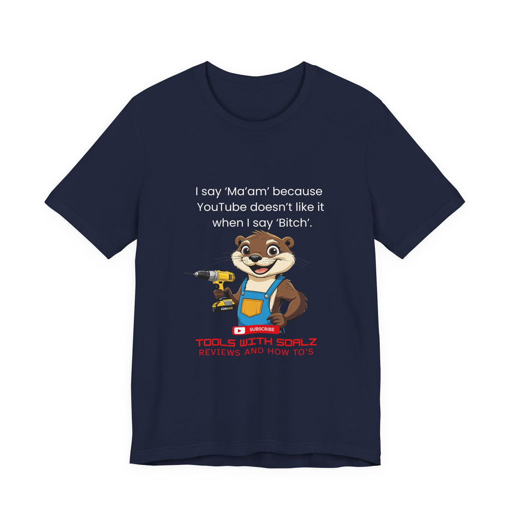 Ma'am, Tools with SoAlz, Kids Crafting Shirt, Gifts for Handyman Lovers, Tools with Squirrel Graphic, Fun Casual Wear, Birthday Gifts