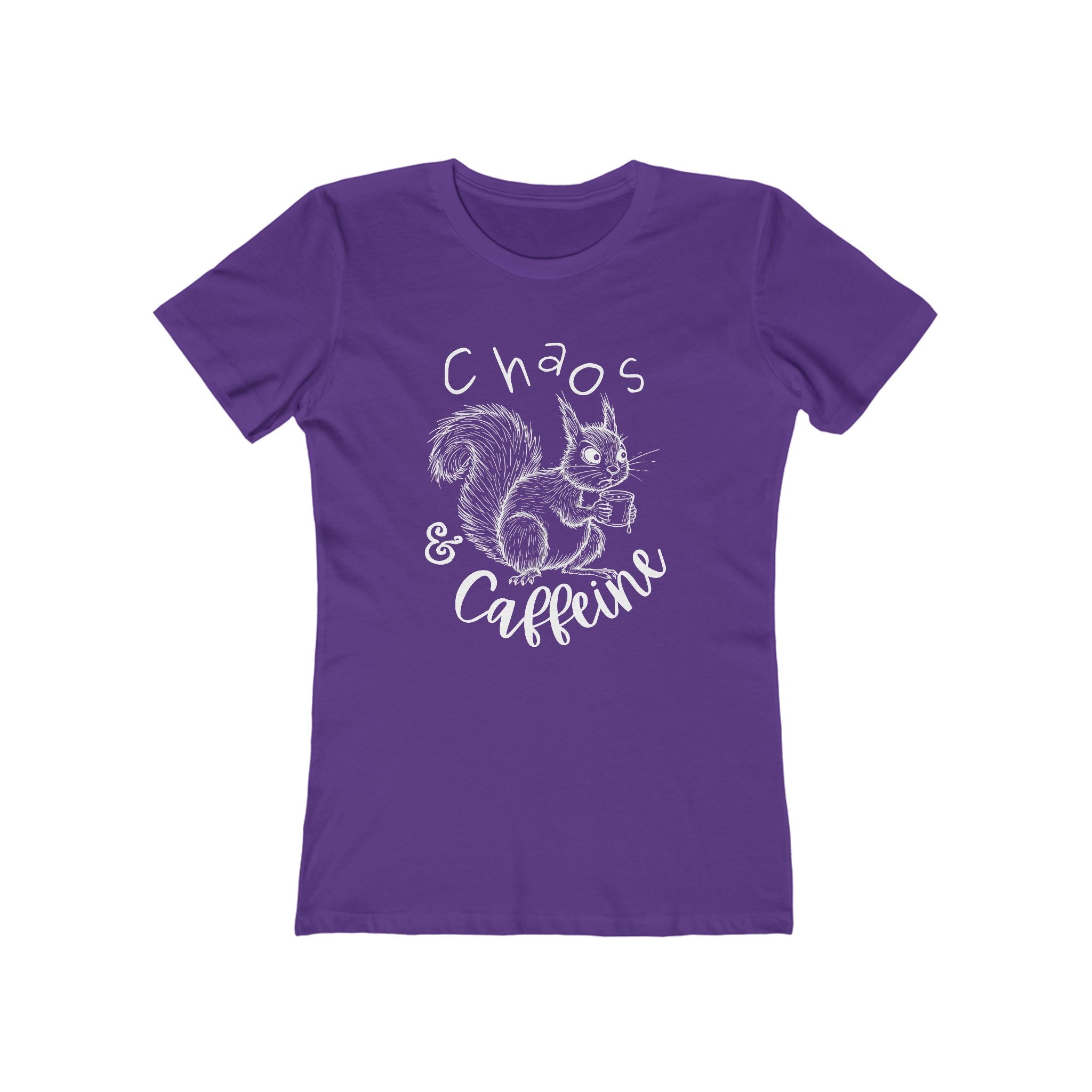 Chaos and Caffeine Tee for Women, Relaxed Fit Top, Vintage-inspired T-Shirt, Great for Everyday Wear, Ideal for Gift-giving