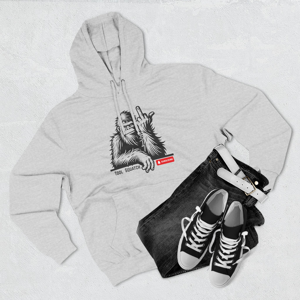 Sasquatch, Tool Squatch, Cozy Three-Panel Fleece Hoodie, Casual Sweatshirt, Unisex Hoodie, Perfect Gift, Warm Layer for All Seasons