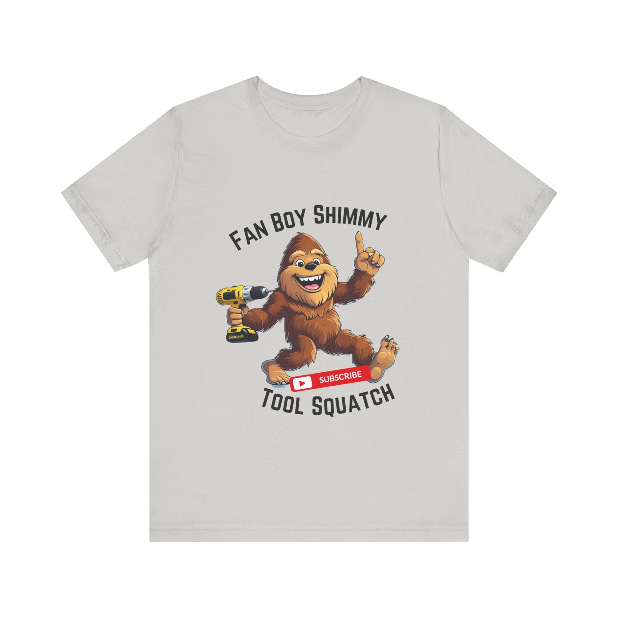 Fanboy Shimmy Tools Tee, Tool Squatch, Fun Graphic T-Shirt for DIY Lovers, Unisex Jersey Short Sleeve T-Shirt, Gift for Handyman, Celebration of Crafting