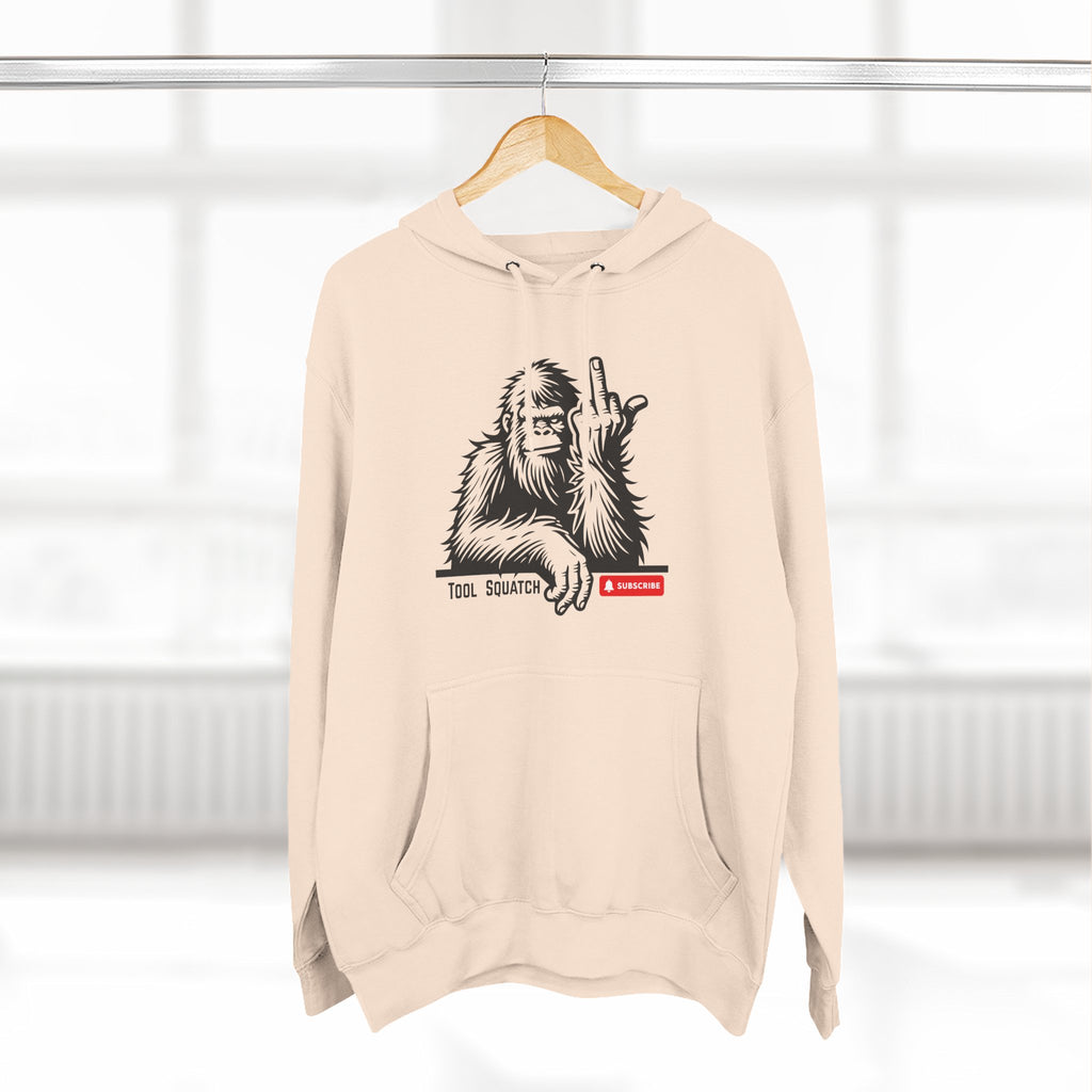 Sasquatch, Tool Squatch, Cozy Three-Panel Fleece Hoodie, Casual Sweatshirt, Unisex Hoodie, Perfect Gift, Warm Layer for All Seasons