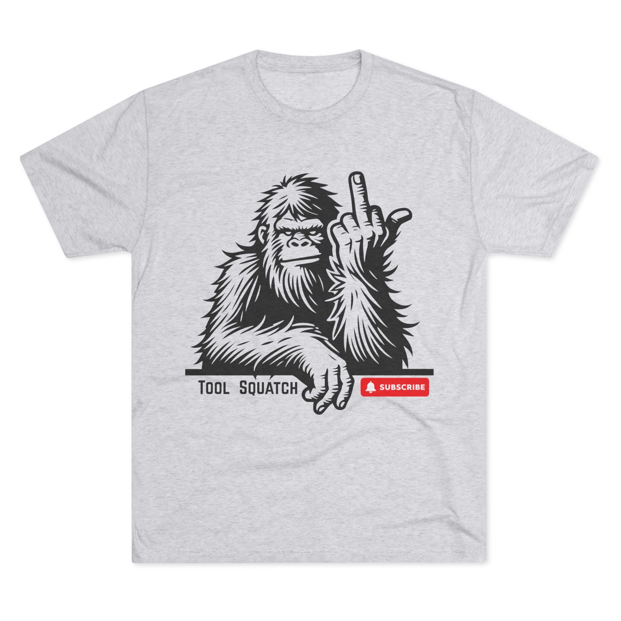 Sasquatch, Tool Squatch- Unisex Tri-Blend Crew Tee, Funny Graphic Shirt, Gifts for Him, Unique Casual Wear, Humor Apparel