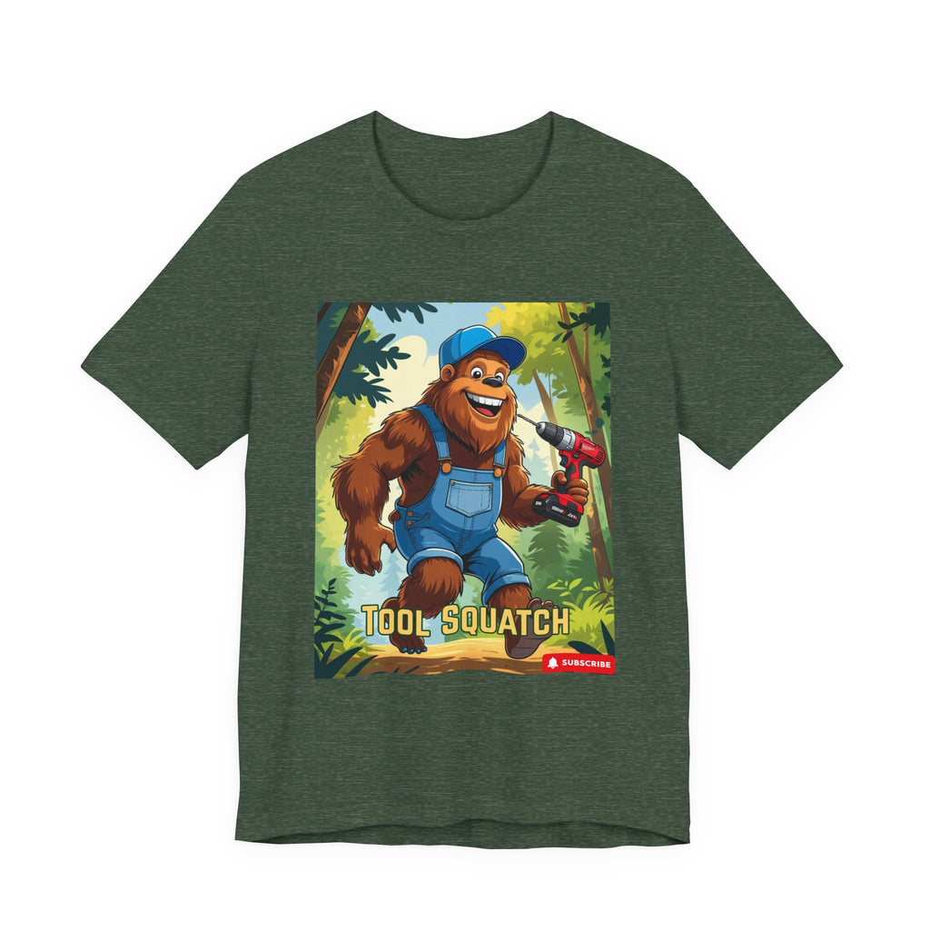 Tool Squatch Graphic Tee, Funny T-Shirt for Nature Lovers, Unisex Short Sleeve, Gift for Dad, Camping Apparel, Outdoor Adventure
