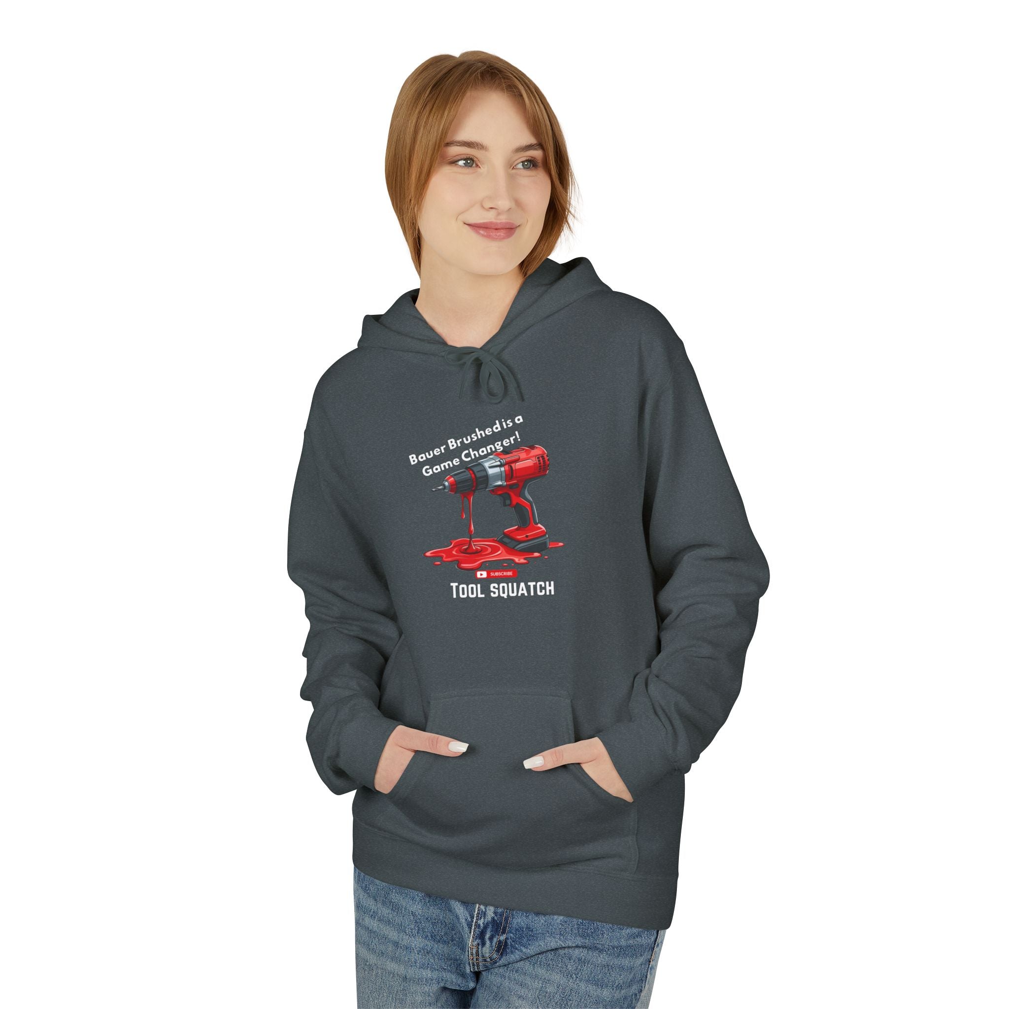 Game Changer  Hoodie, Tool Squatch, Funny Work Hoodie, Gift for Dad, Carpenter Hoodie, Casual Unisex Fleece Sweatshirt