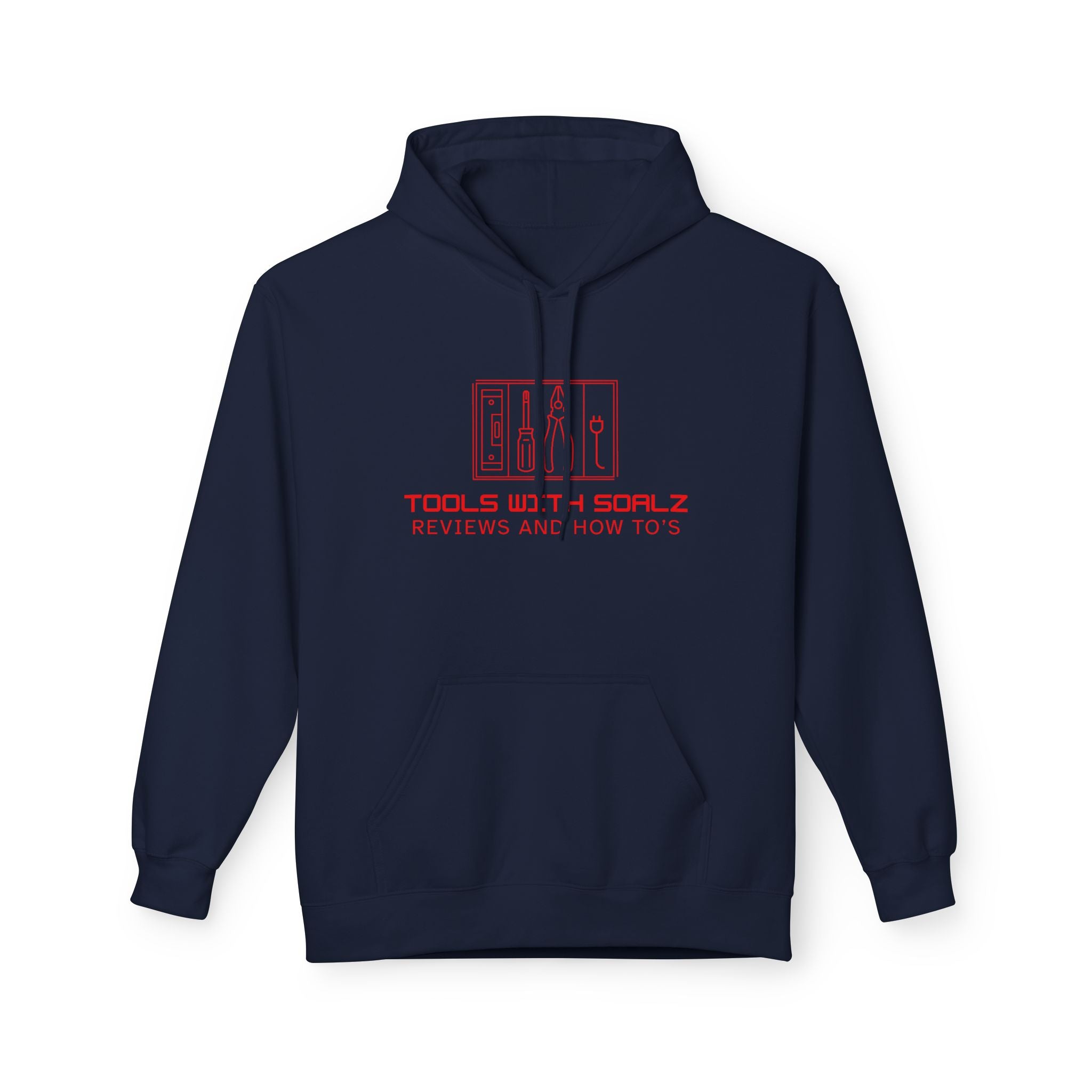 Tools with SOALZ Hoodie | Unisex Fleece Pullover, Cozy Sweatshirt for DIY Lovers, Perfect Gift for Handyman, Crafting or Home Improvement