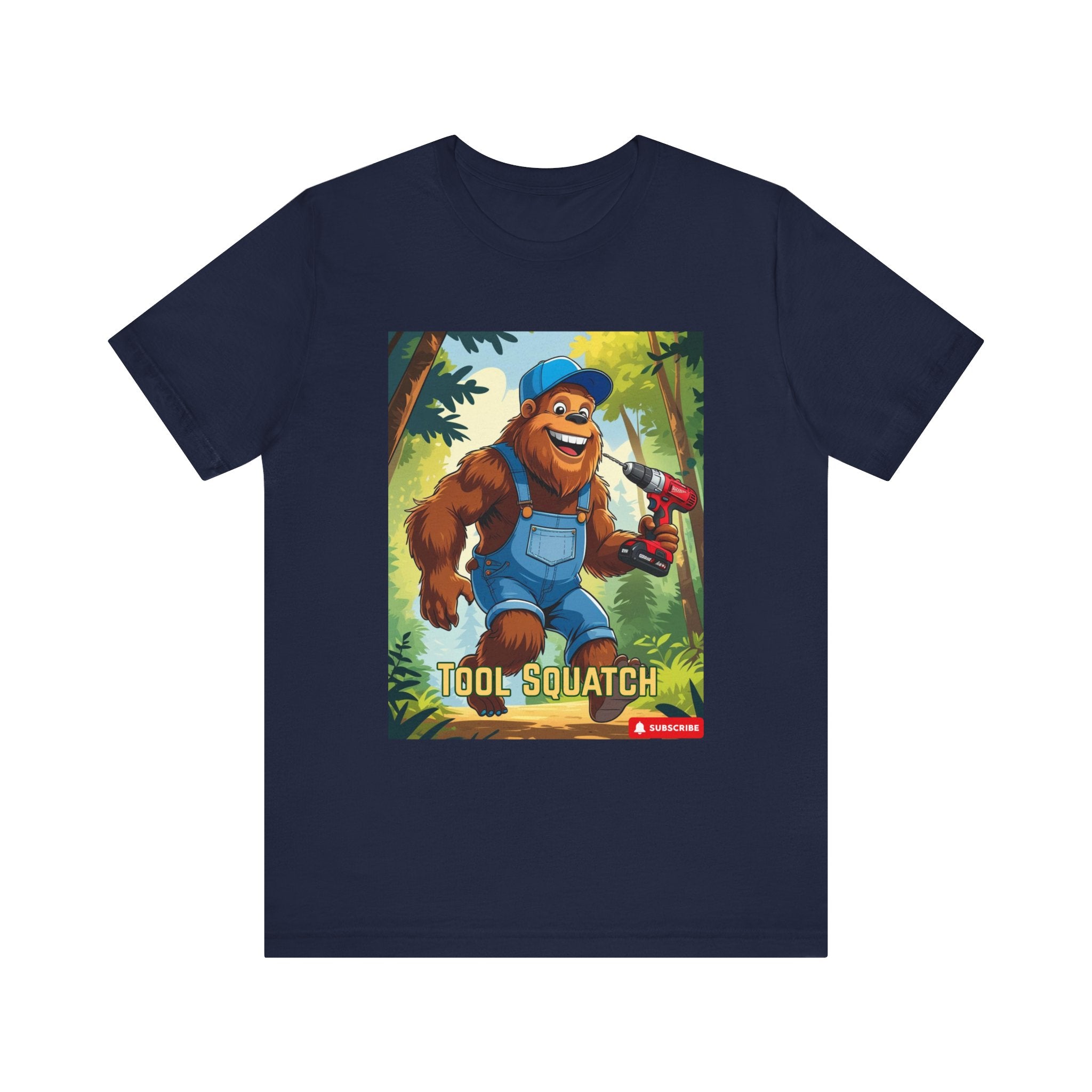 Tool Squatch Graphic Tee, Funny T-Shirt for Nature Lovers, Unisex Short Sleeve, Gift for Dad, Camping Apparel, Outdoor Adventure