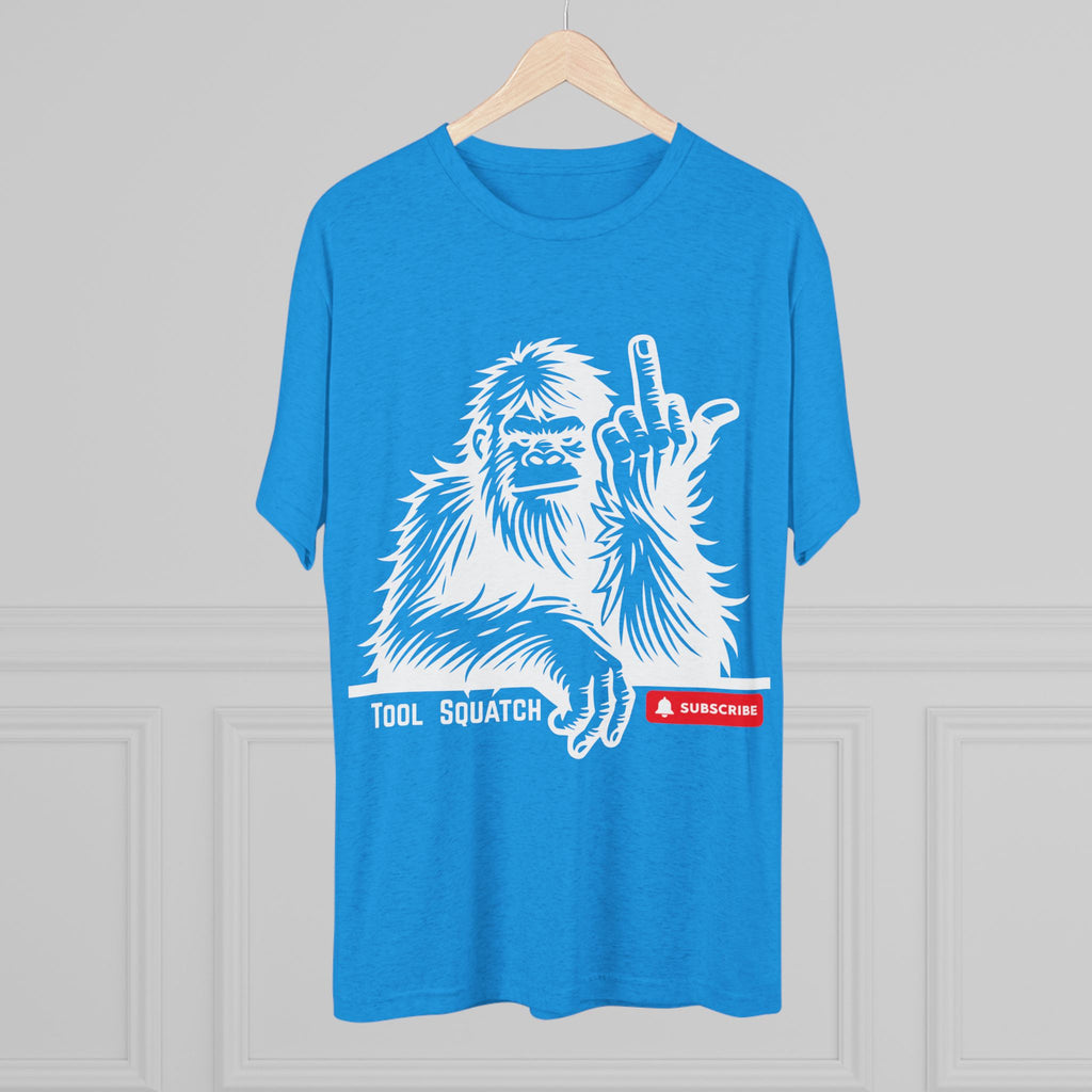 Sasquatch, Tool Squatch - Unisex Tri-Blend Crew Tee, Funny Graphic Shirt, Gifts for Him, Unique Casual Wear, Humor Apparel
