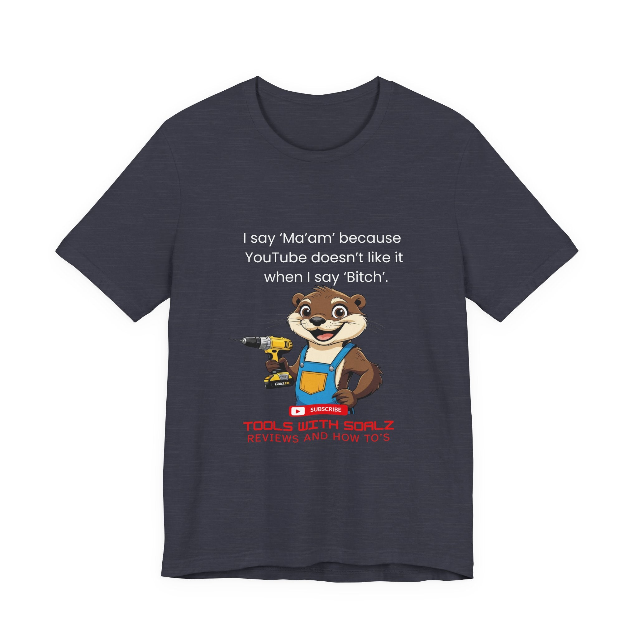 Ma'am, Tools with SoAlz, Kids Crafting Shirt, Gifts for Handyman Lovers, Tools with Squirrel Graphic, Fun Casual Wear, Birthday Gifts