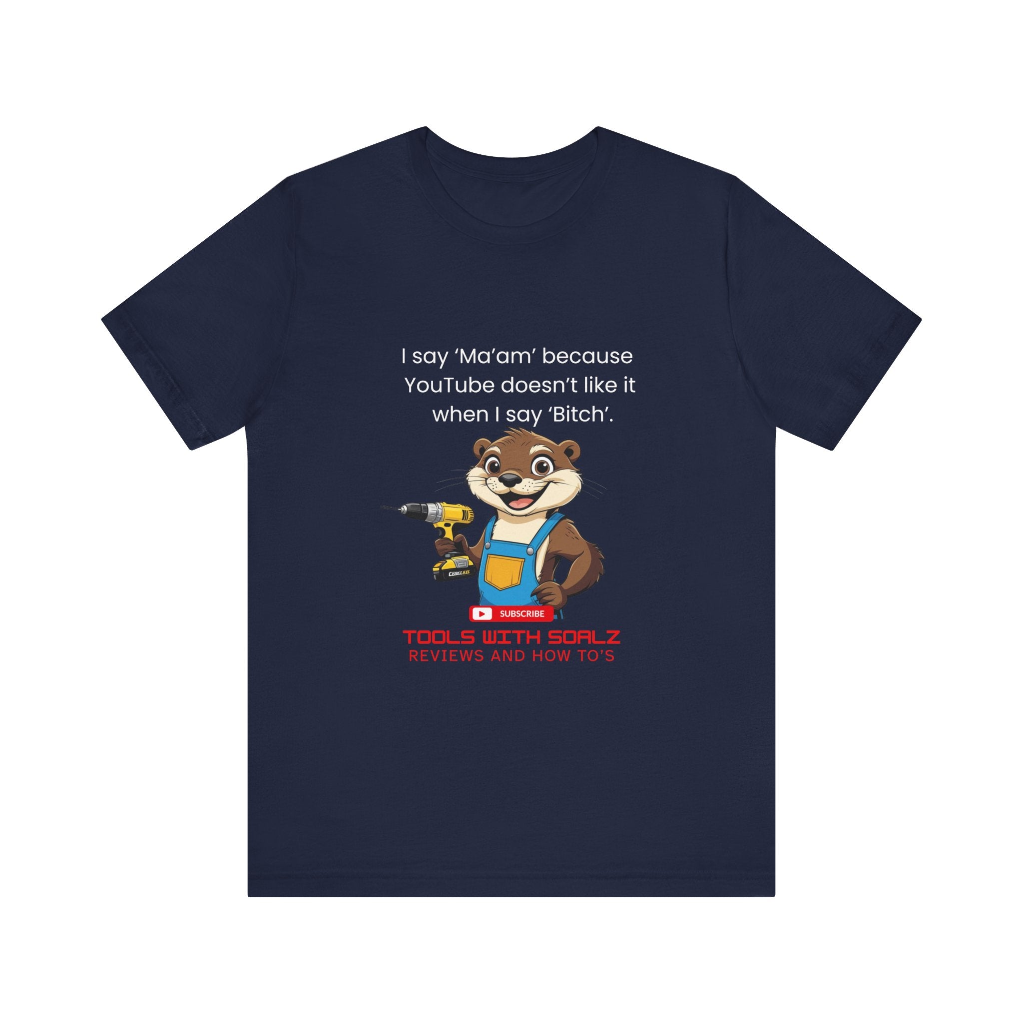 Ma'am, Tools with SoAlz, Kids Crafting Shirt, Gifts for Handyman Lovers, Tools with Squirrel Graphic, Fun Casual Wear, Birthday Gifts