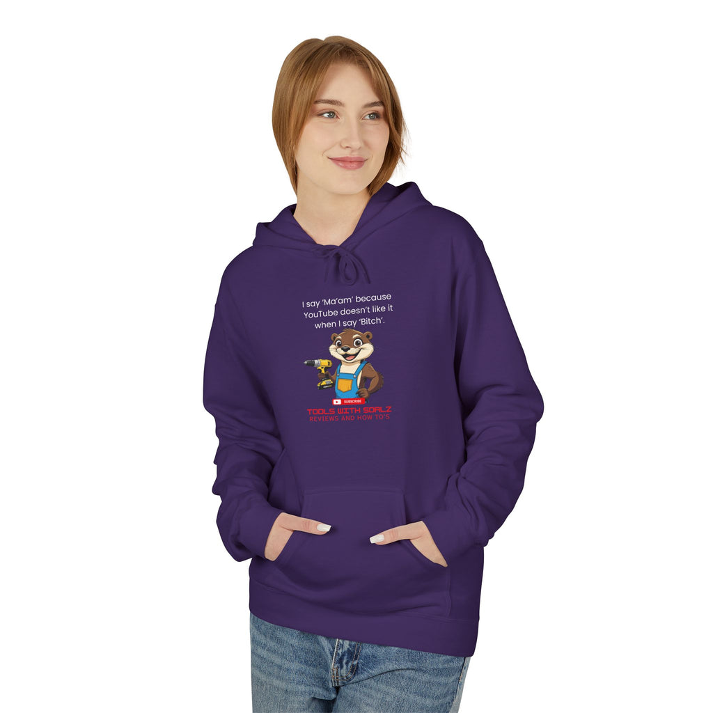 Ma'am, Tools with SoAlz, Funny Fleece Hoodie with Quote, Comfy Unisex Hoodie, Gift for Friends, Cozy Layer, Casual Wear, Birthday Gift