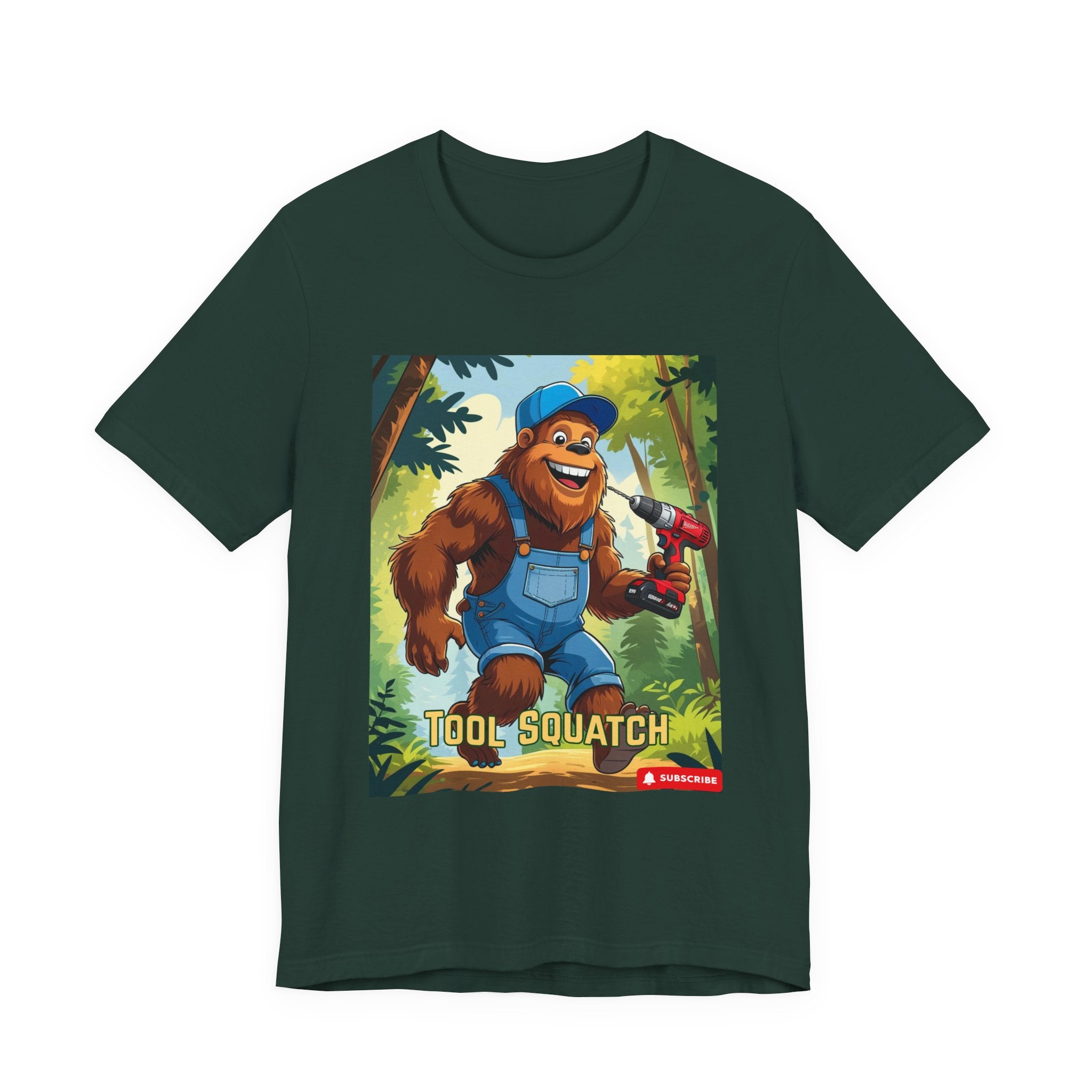 Tool Squatch Graphic Tee, Funny T-Shirt for Nature Lovers, Unisex Short Sleeve, Gift for Dad, Camping Apparel, Outdoor Adventure