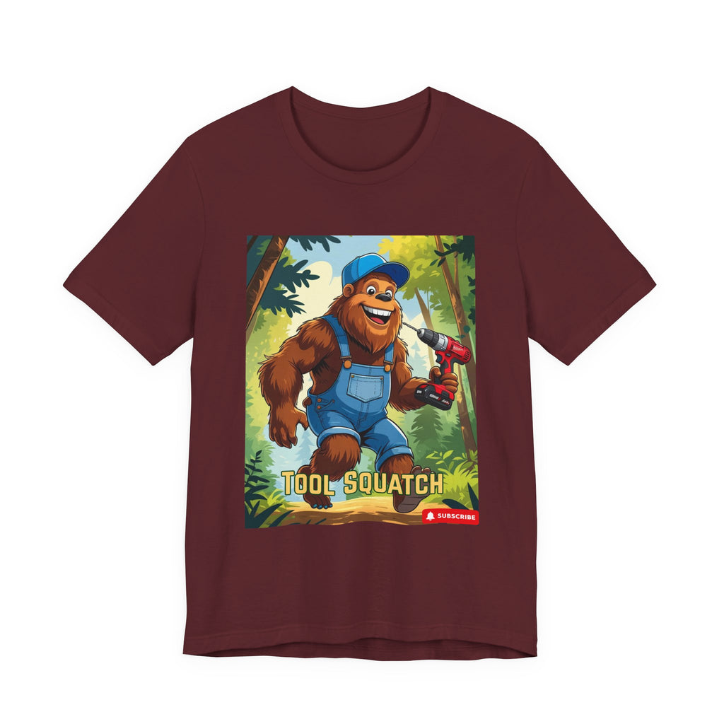 Tool Squatch Graphic Tee, Funny T-Shirt for Nature Lovers, Unisex Short Sleeve, Gift for Dad, Camping Apparel, Outdoor Adventure