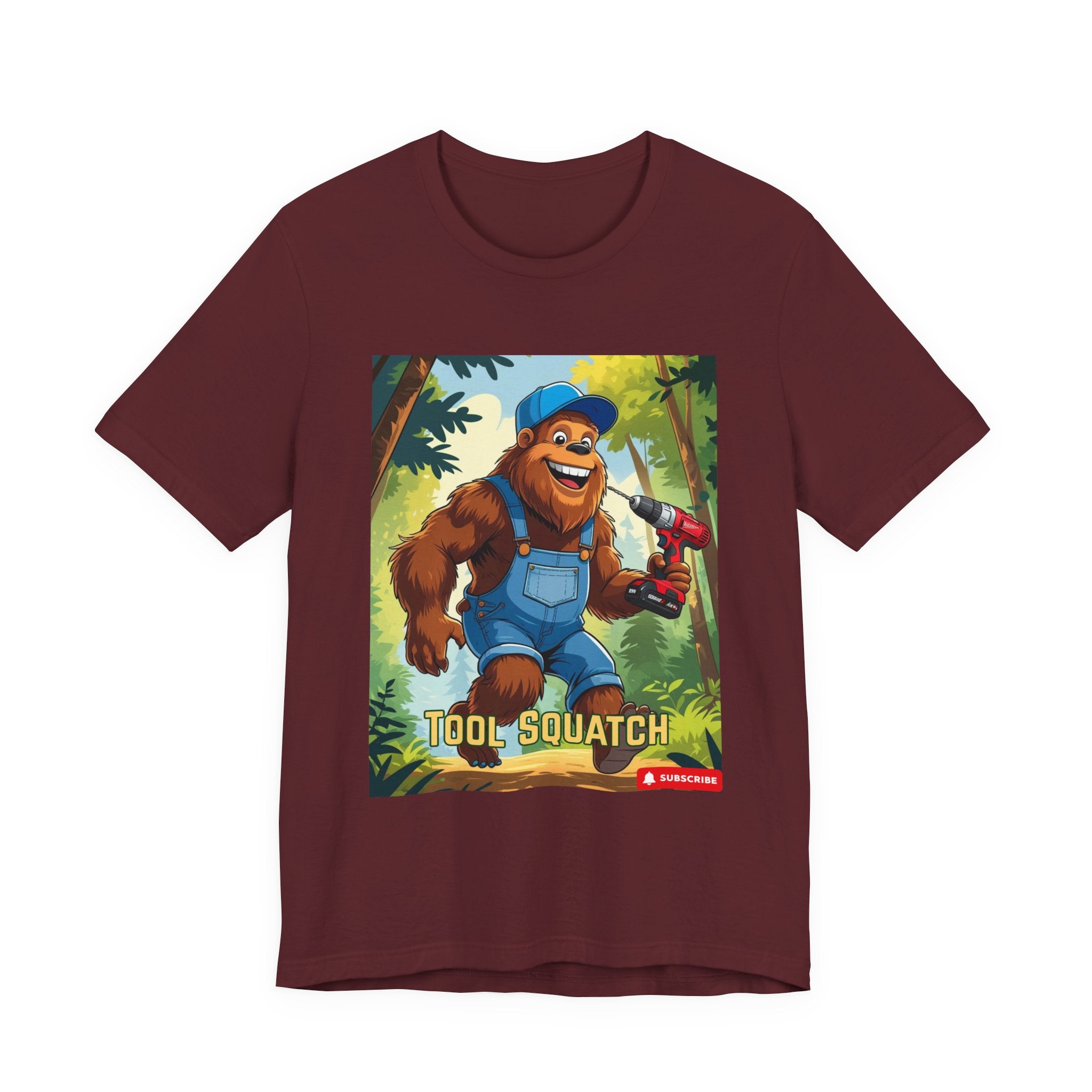 Tool Squatch Graphic Tee, Funny T-Shirt for Nature Lovers, Unisex Short Sleeve, Gift for Dad, Camping Apparel, Outdoor Adventure