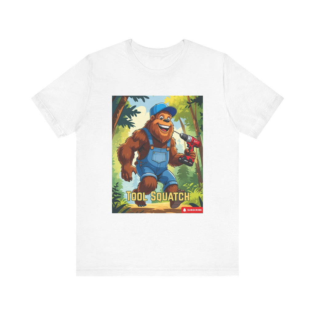 Tool Squatch Graphic Tee, Funny T-Shirt for Nature Lovers, Unisex Short Sleeve, Gift for Dad, Camping Apparel, Outdoor Adventure