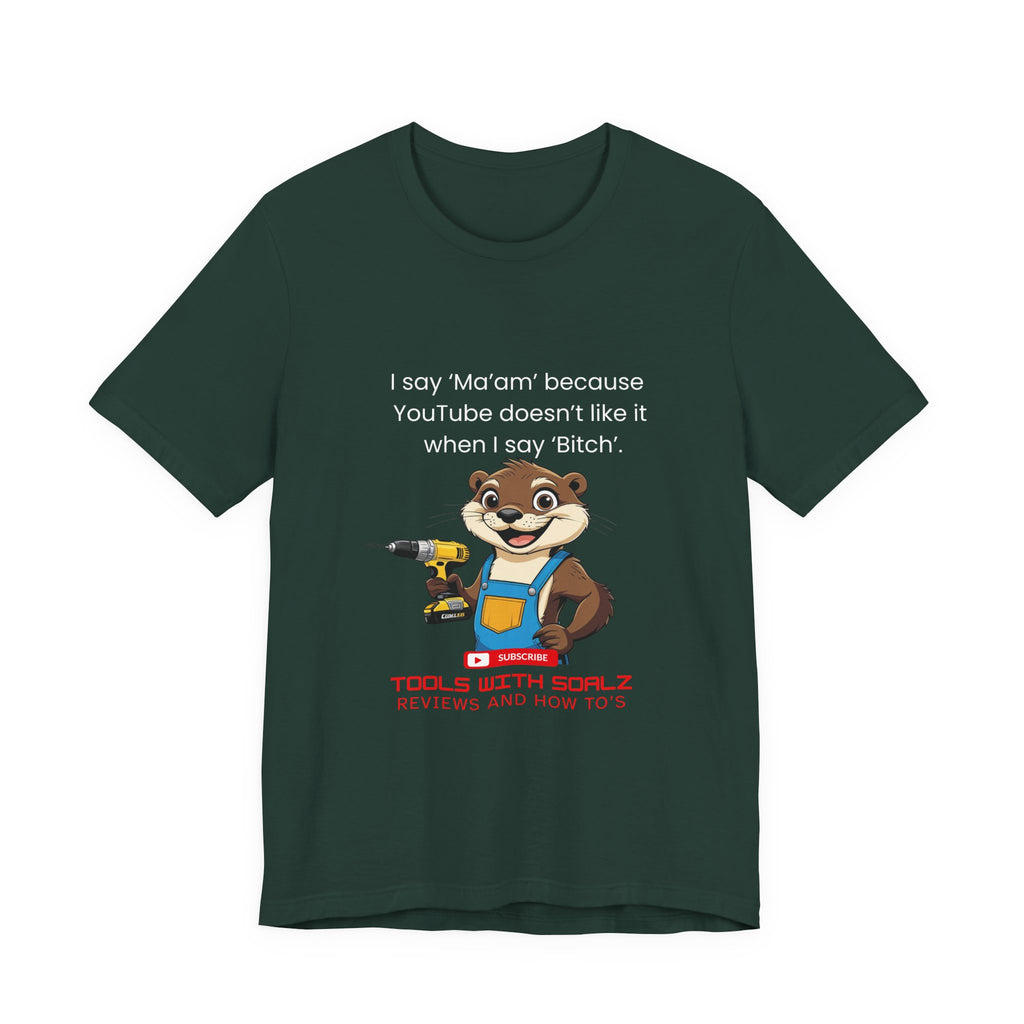 Ma'am, Tools with SoAlz, Kids Crafting Shirt, Gifts for Handyman Lovers, Tools with Squirrel Graphic, Fun Casual Wear, Birthday Gifts