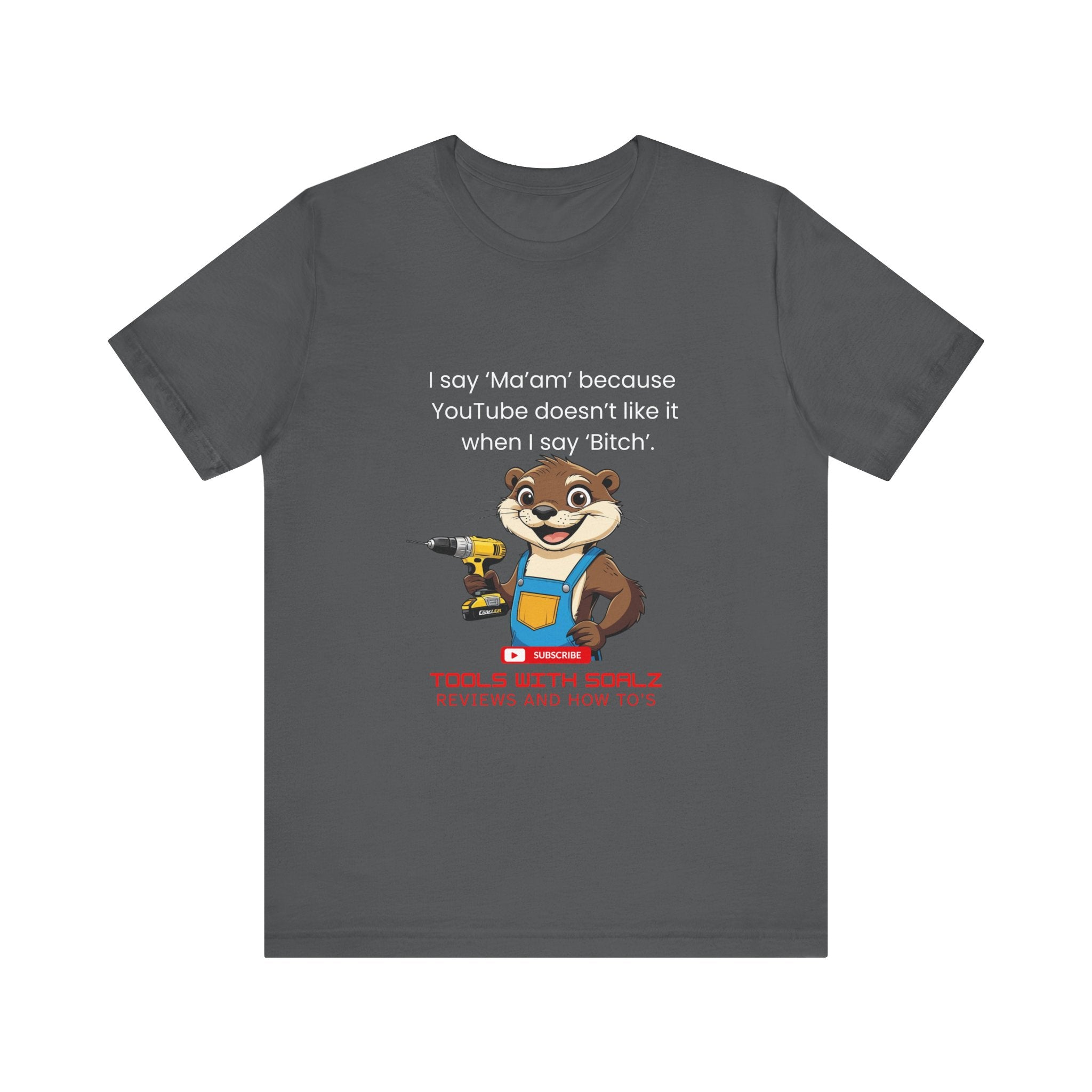 Ma'am, Tools with SoAlz, Kids Crafting Shirt, Gifts for Handyman Lovers, Tools with Squirrel Graphic, Fun Casual Wear, Birthday Gifts